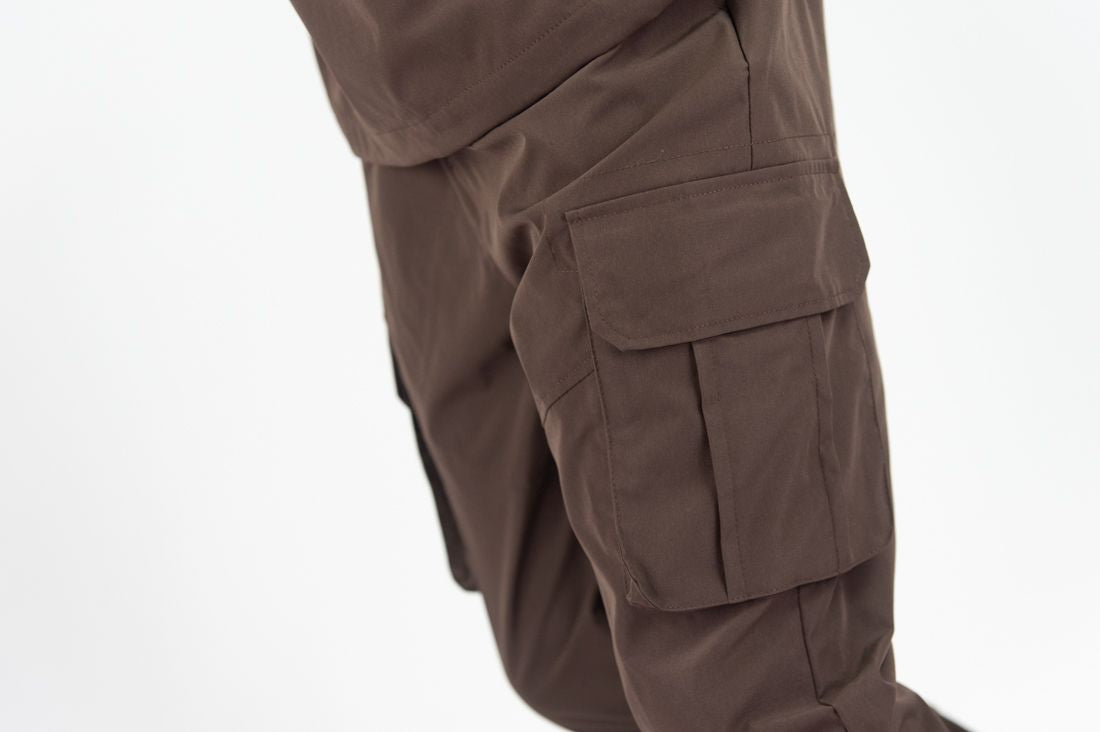 Rebel - STACKED NYLON CARGO PANT (BROWN) 422