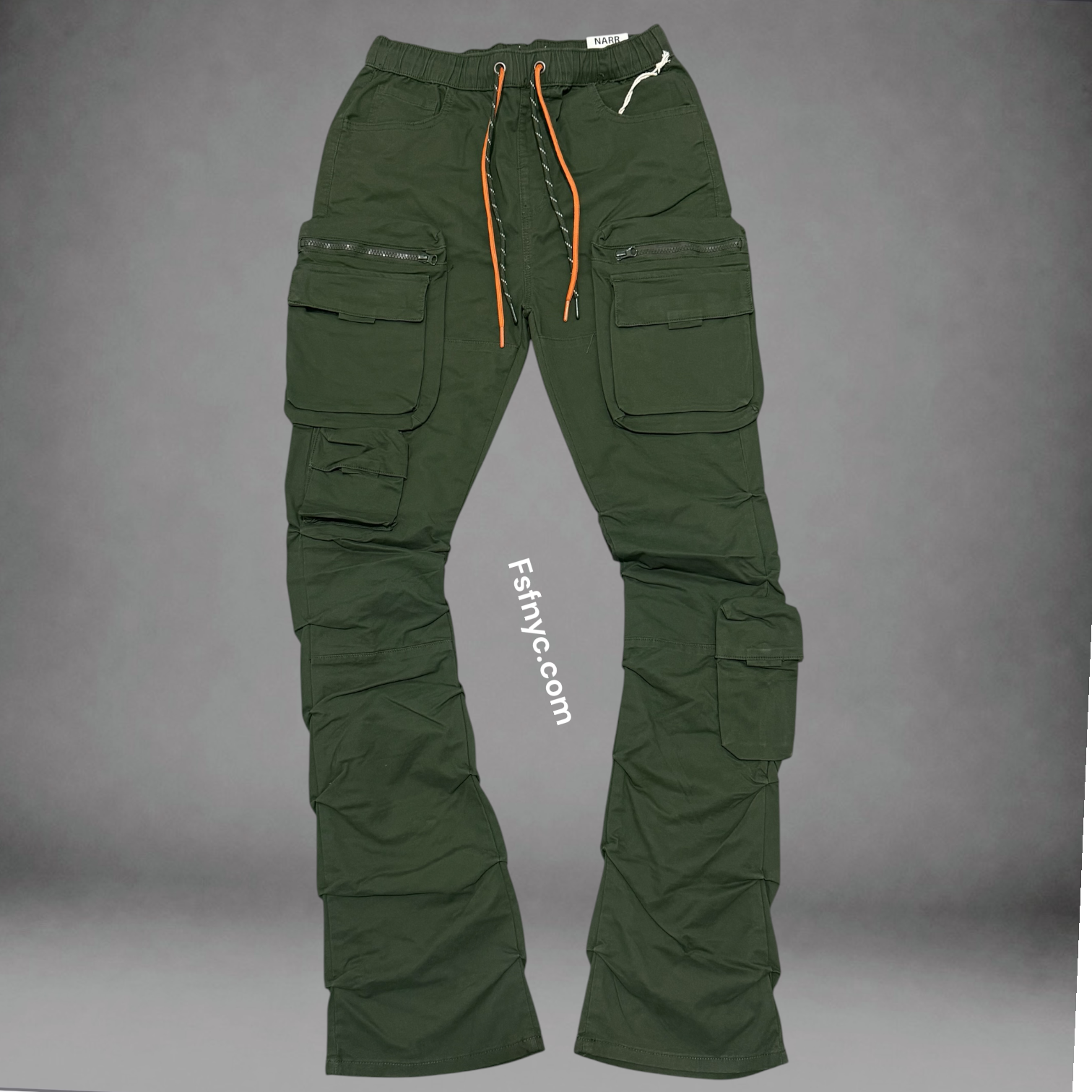Narr - Stacked Cargo Pants - Olive - 432