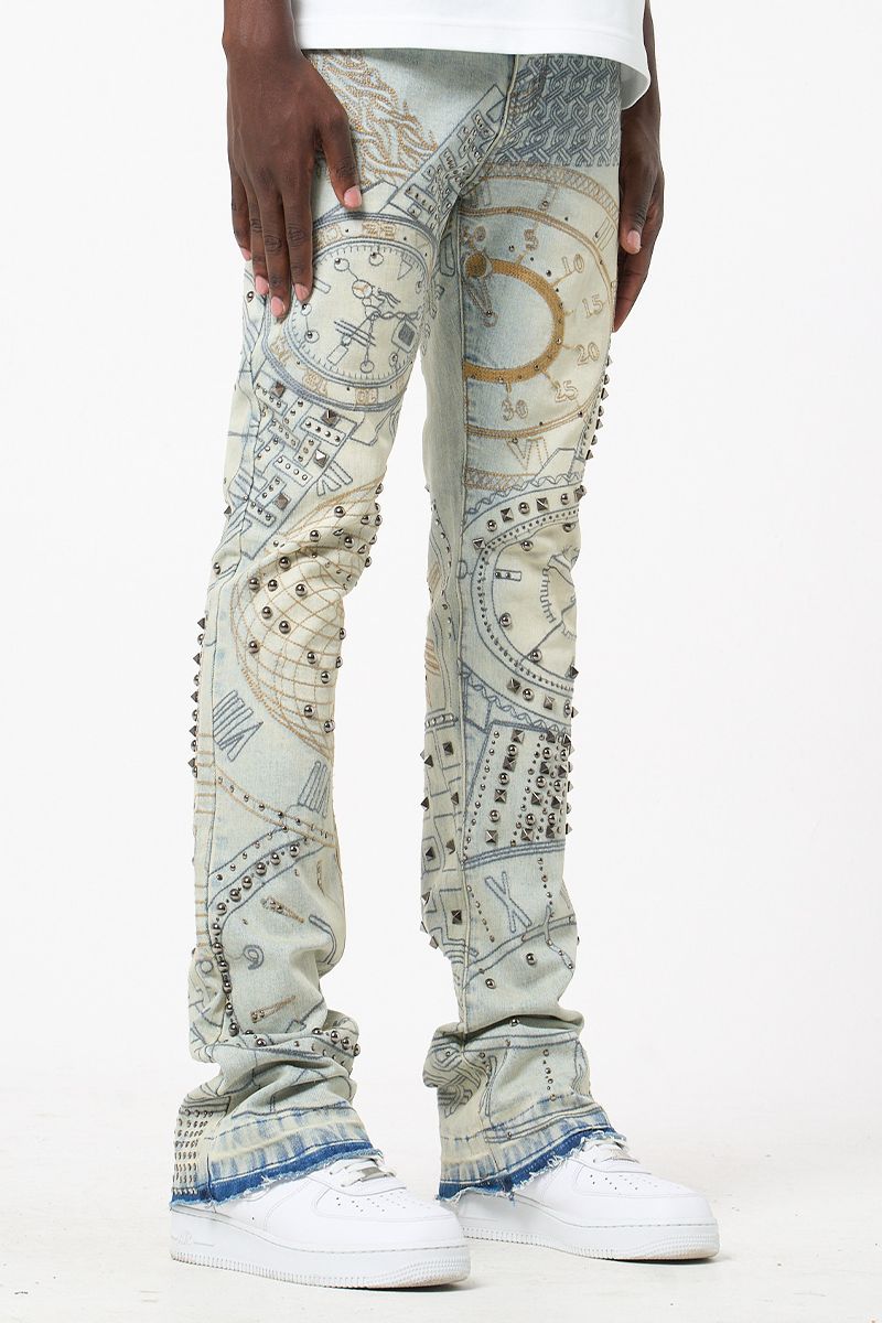 W - The Time Piece Stacked Denim - Ant.Blue - M8504D