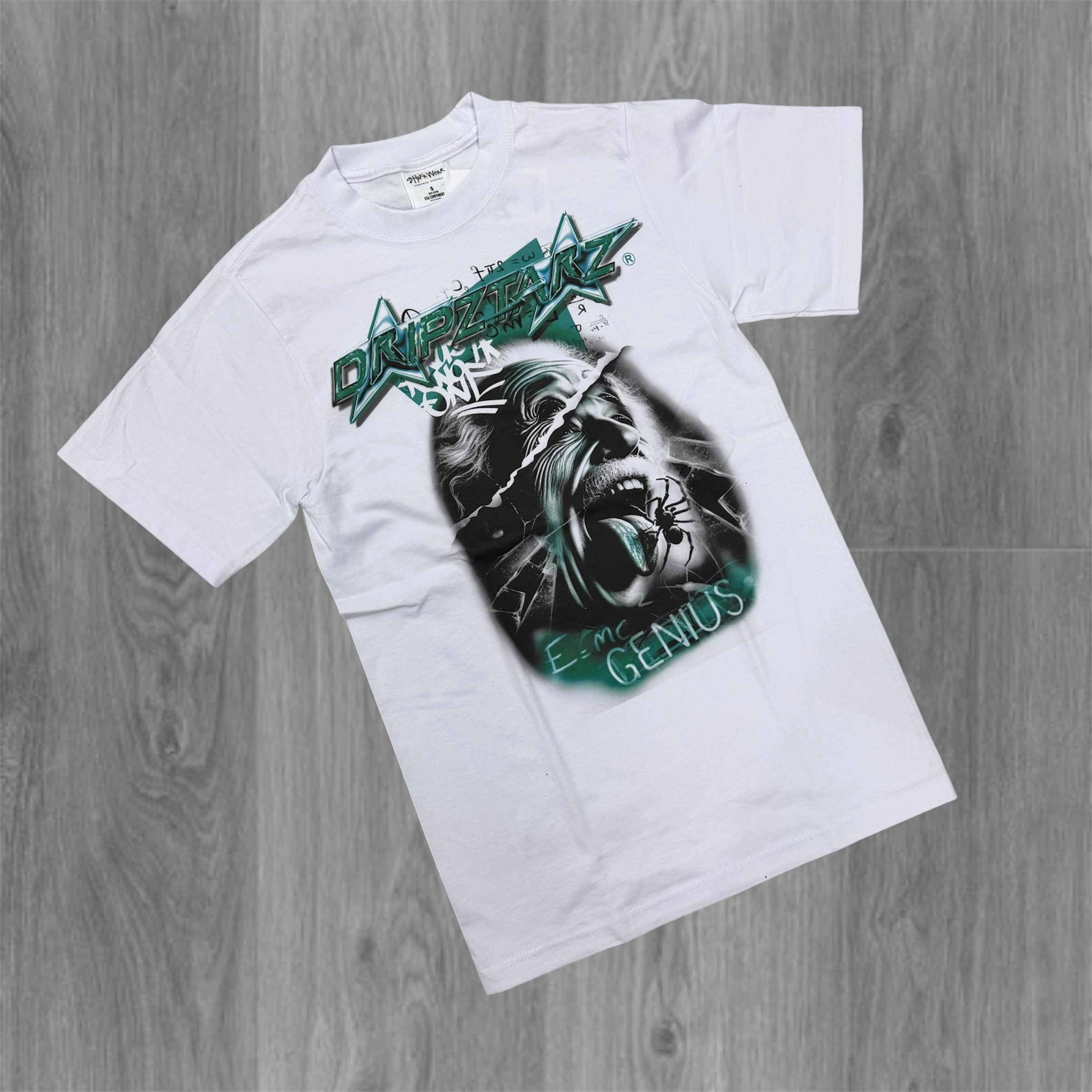 DRIPSTAR - Genius Brain Tee - White D118