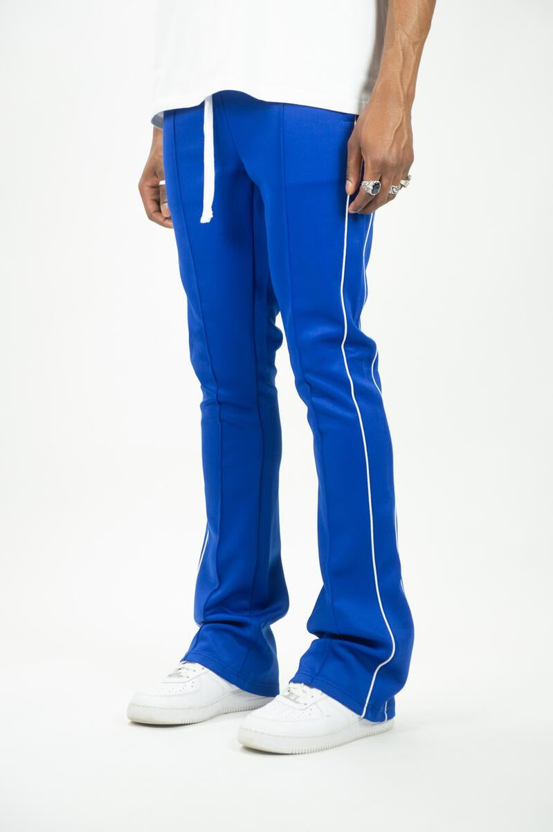 Rebel - Track Stacked Flare Pants - Royal - 470