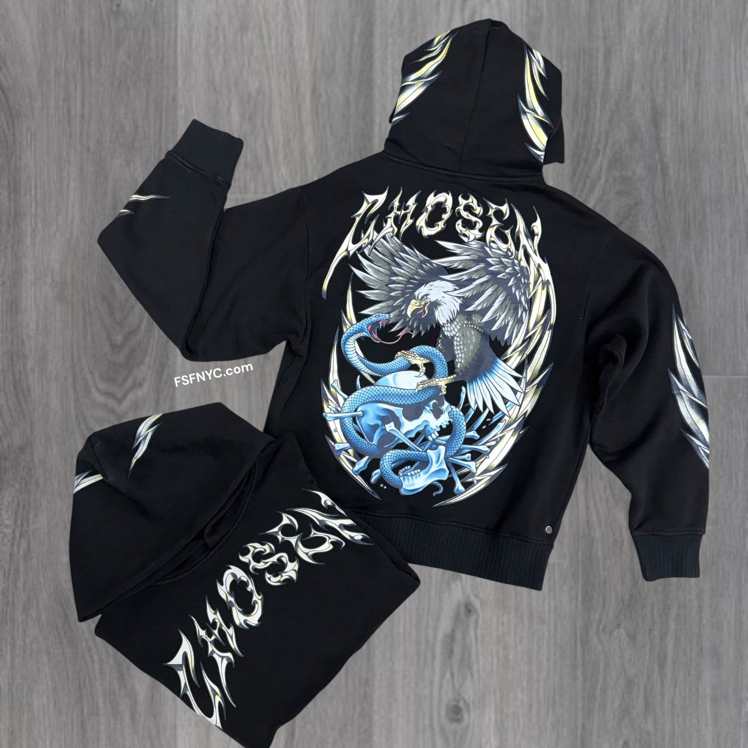 Chosen - oversized Hoodie - Black 5526