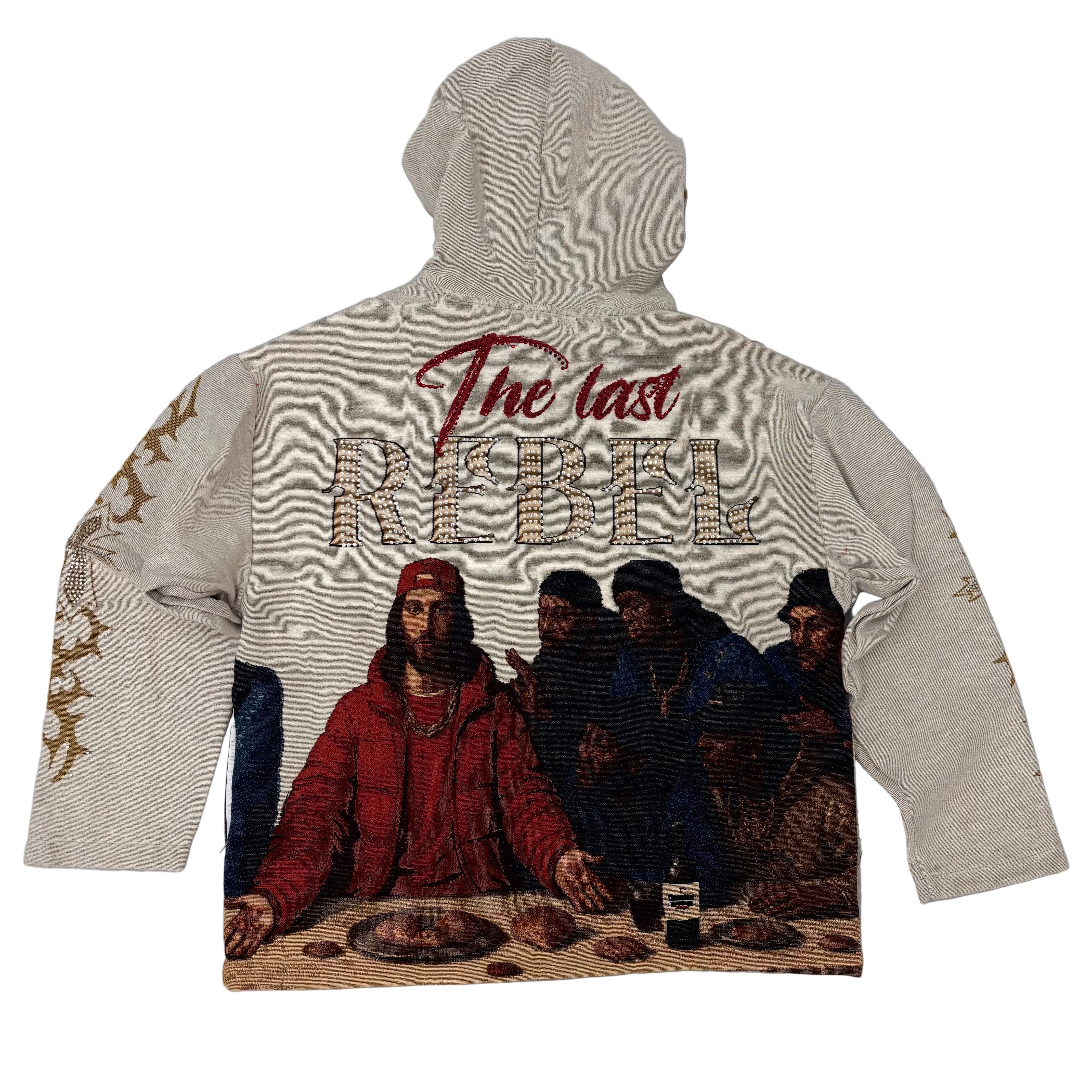 Rebel - THE LAST Jacquard Hoodie - CREAM - 352