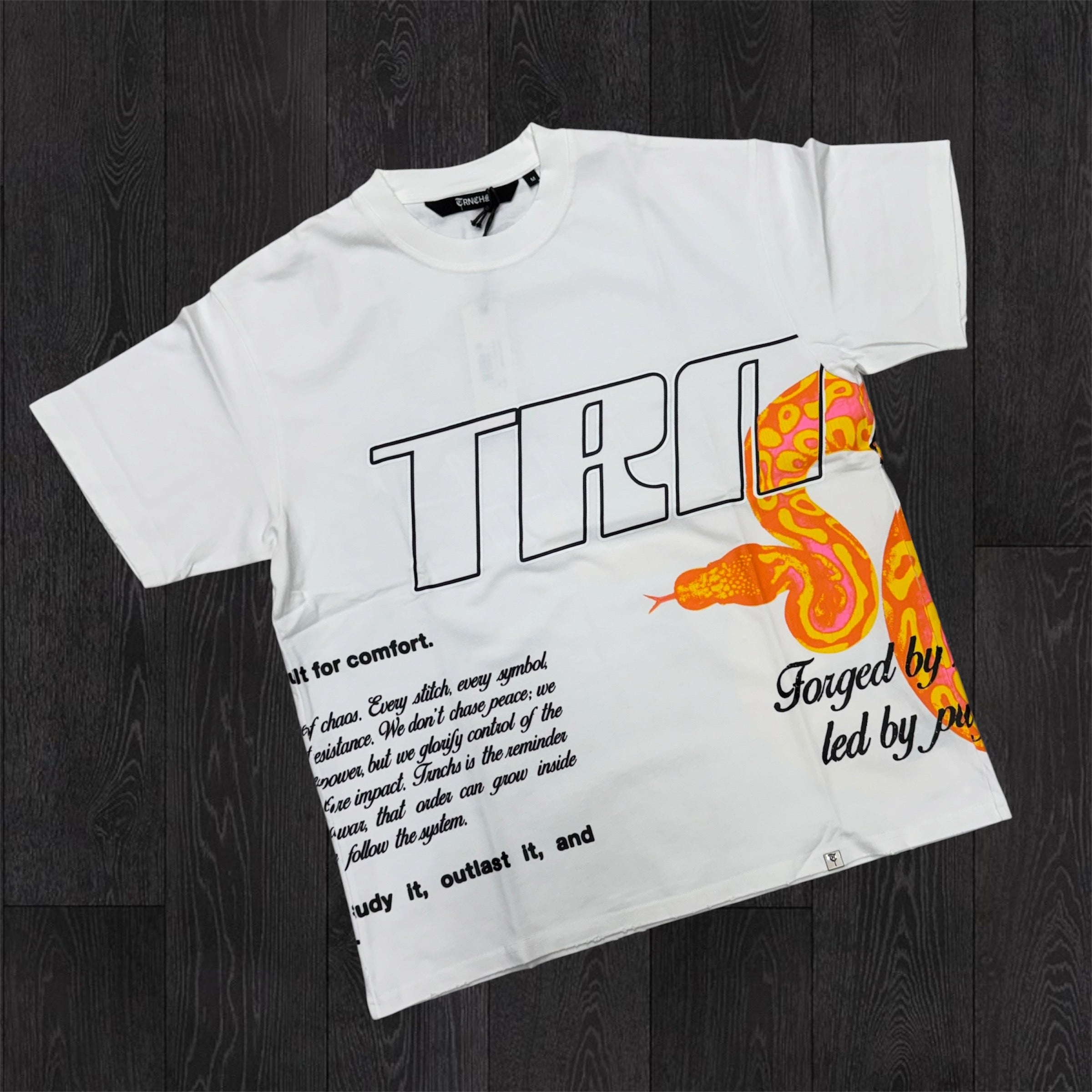 TRNCHS - Forged In Struggle Tee - White 2533