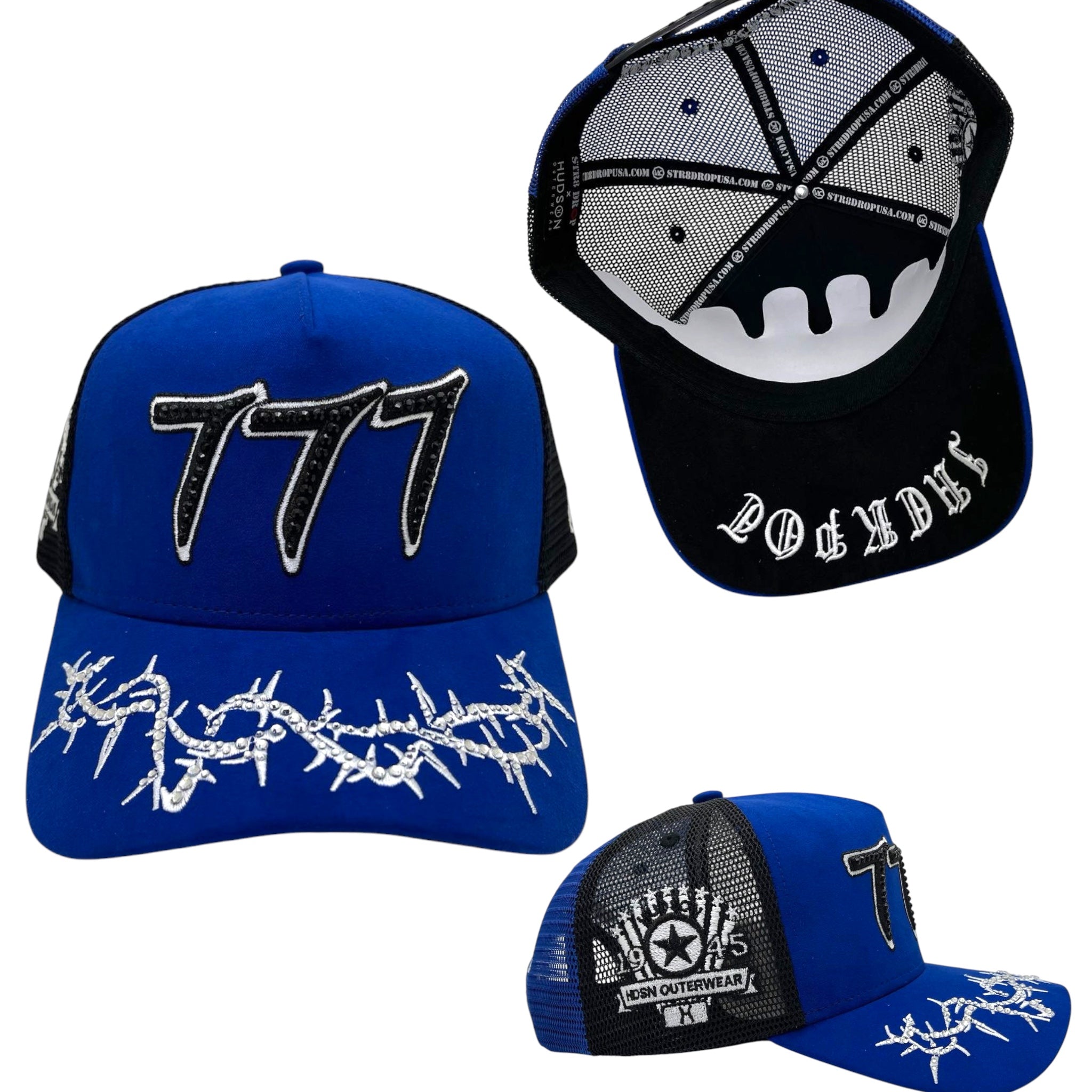 HDSN - “Chains” 777 Trucker hat - Royal/Black V2