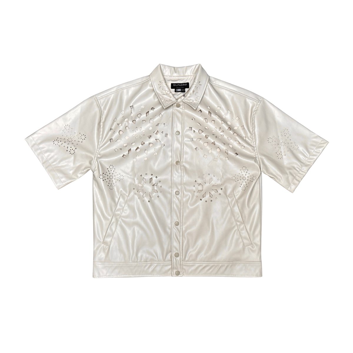 Gunzini - Stacked PU Leather Set - bone - Gz1047 gc1046