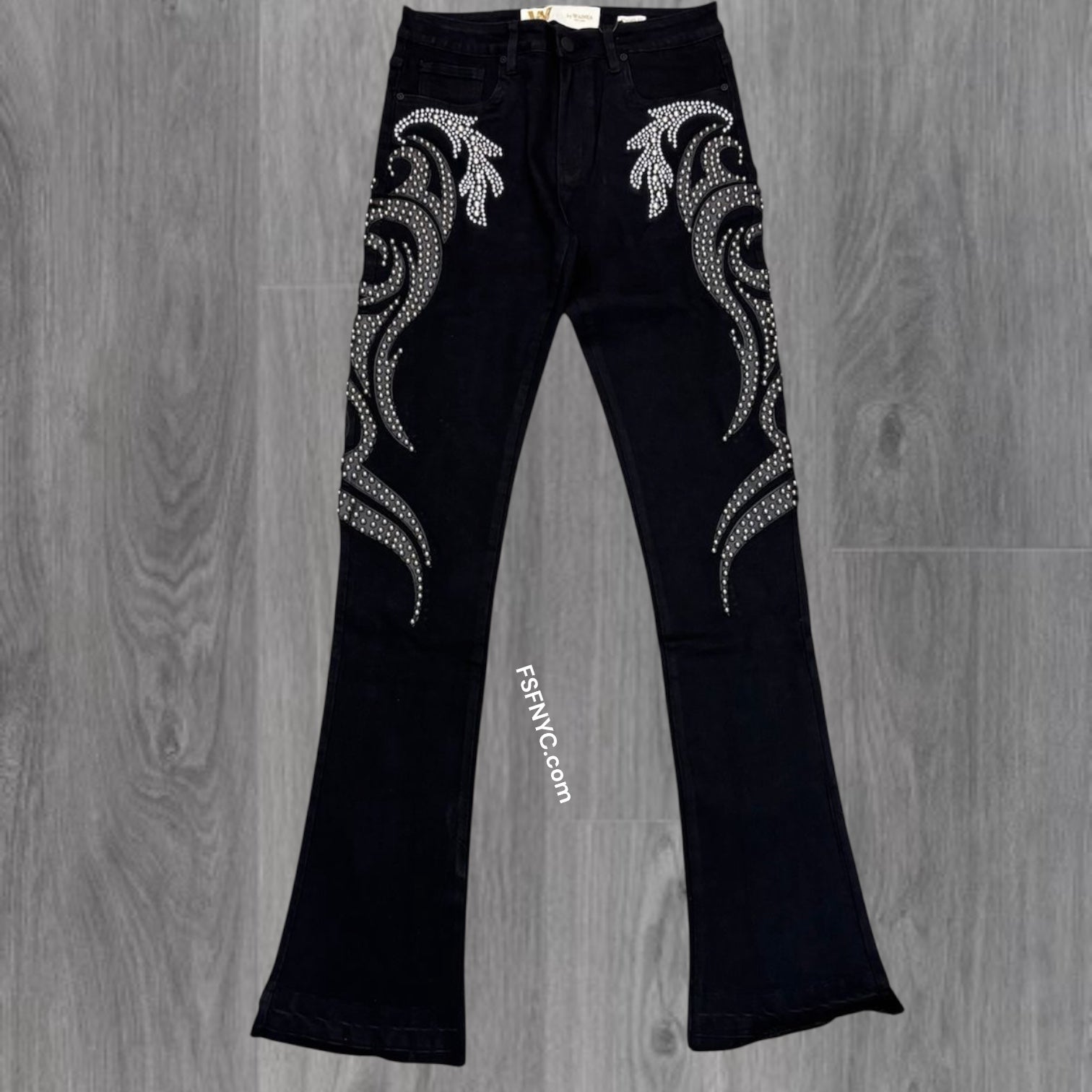 W - The Dunia Stacked Denim - J.Black/Grey - M8505D