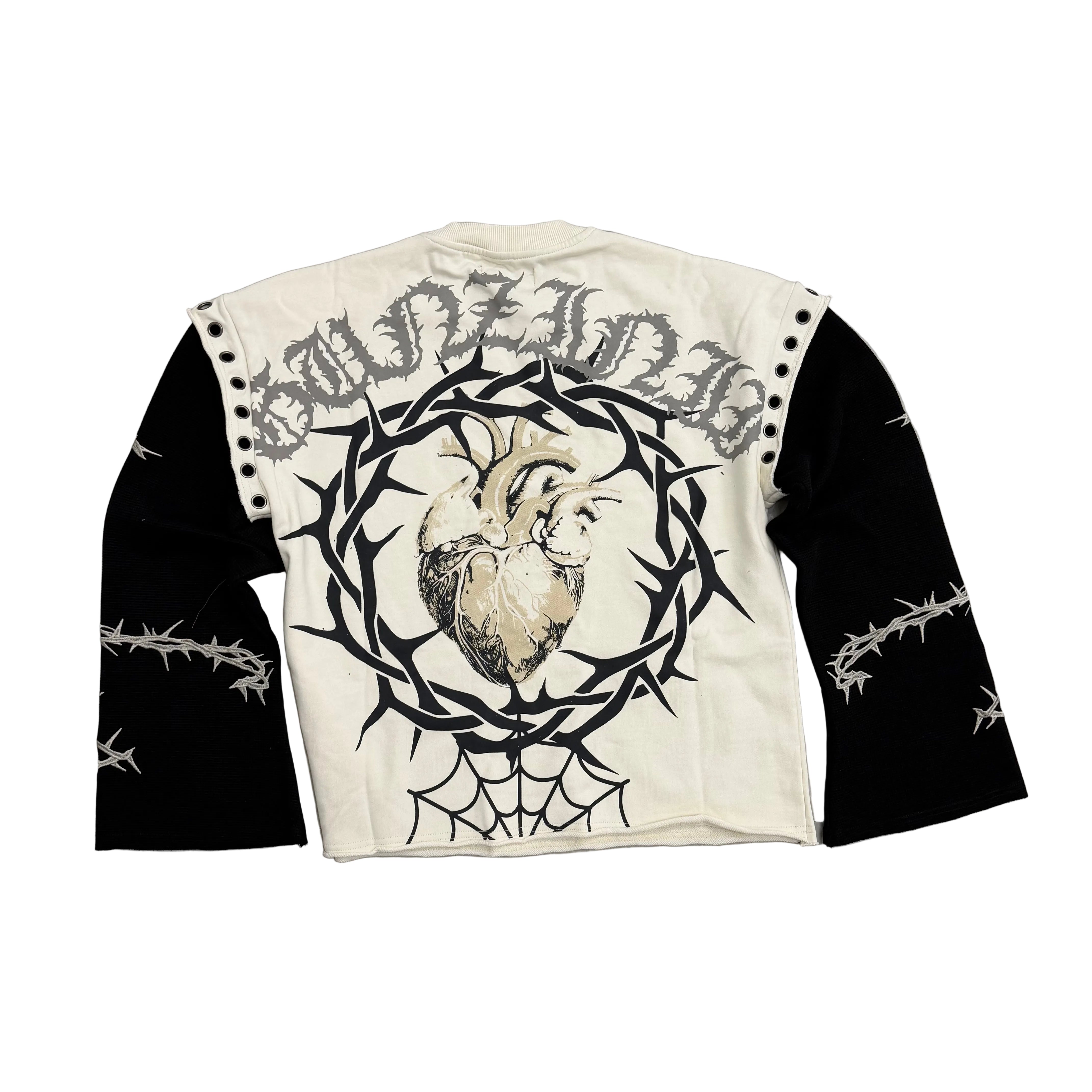 Gunzini - Dark Heart Crop L/S Tee - Sand - Gz797