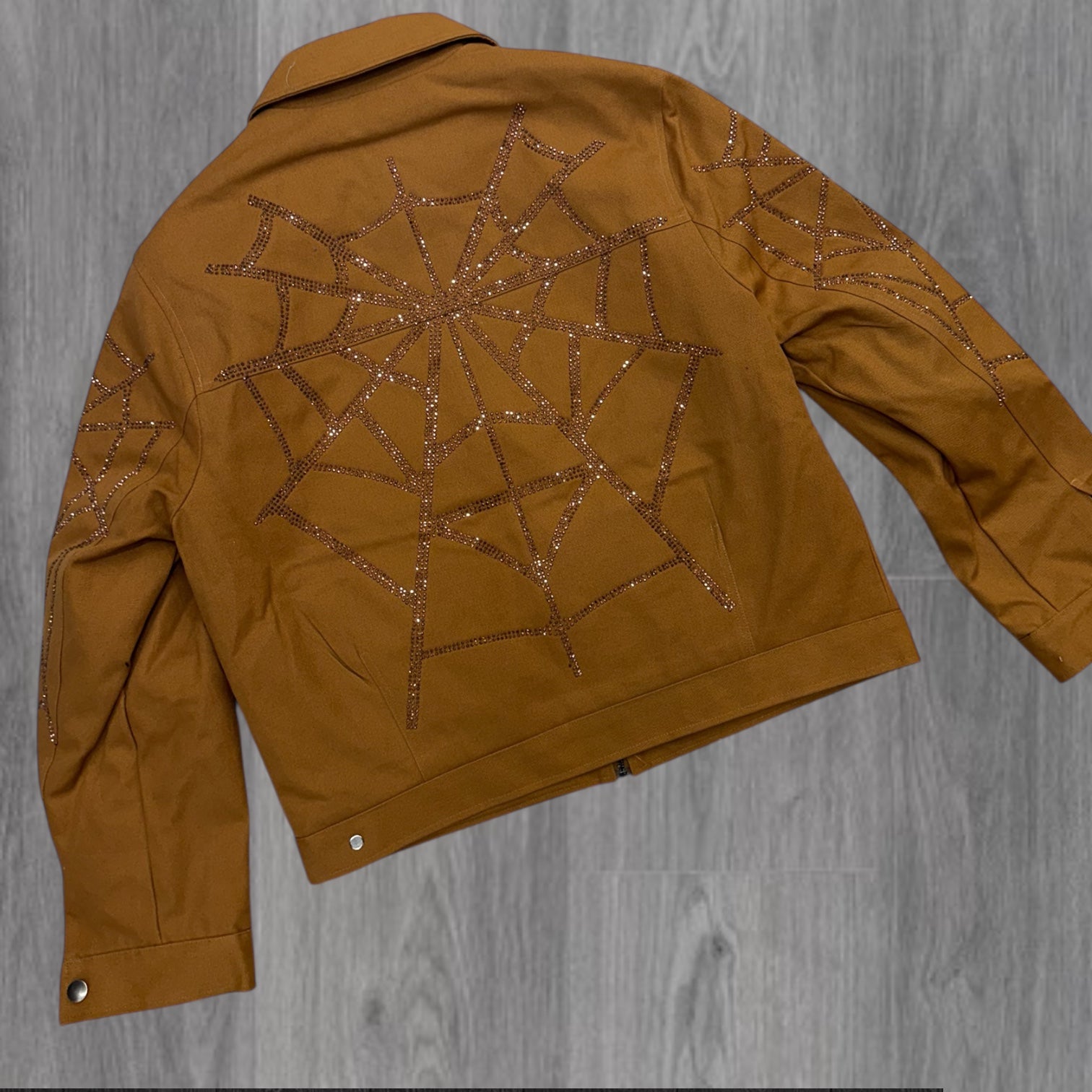 Roku - Rhinestone spider Canvas jacket - wheat CBR - 1817