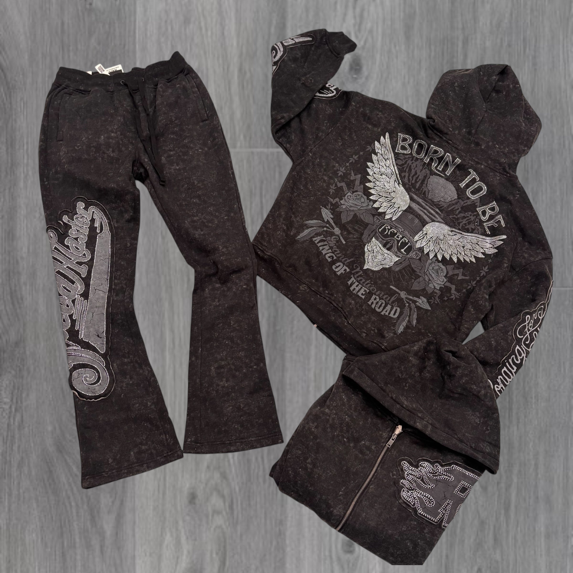 REBEL - BORN TO BE SWEATSUIT - BLACK - 314 414