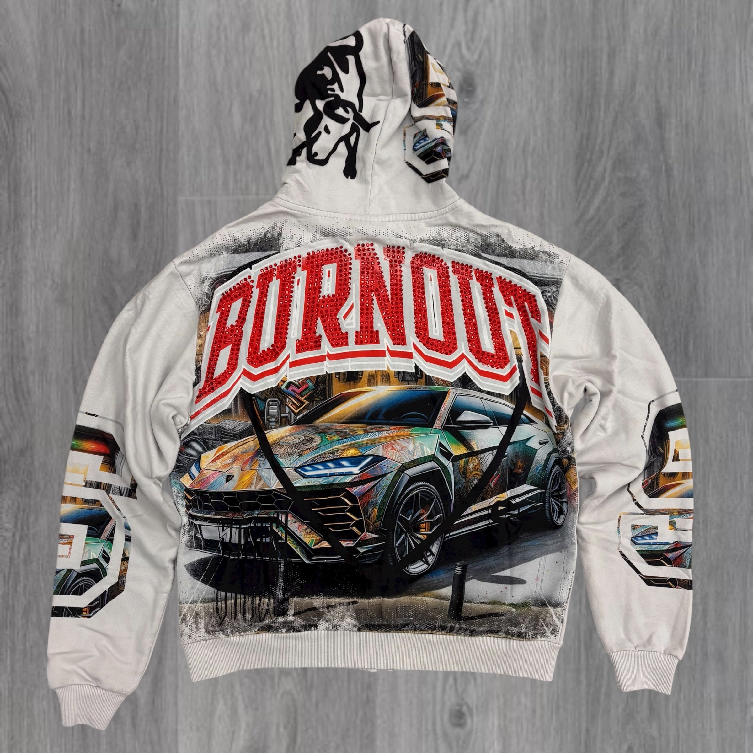 Stray - BURNOUT Zip Up Hoodie - GRY 1524