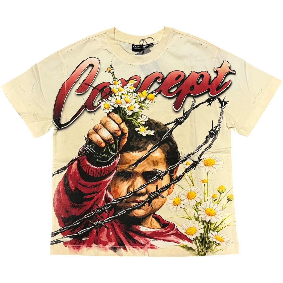 Con - Flower T-shirt - Cream - 13