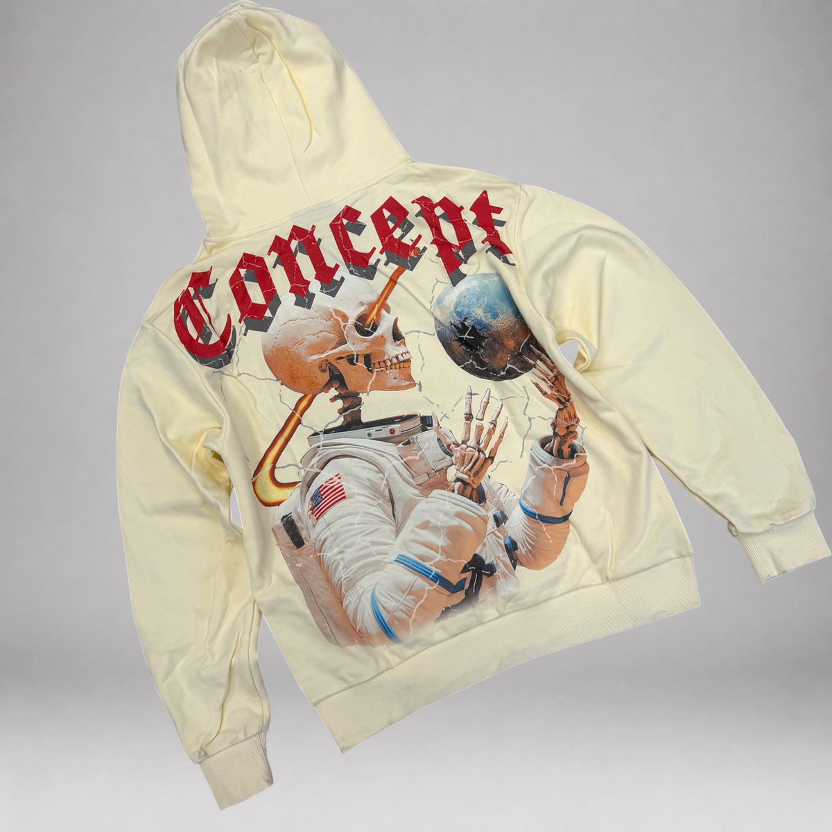 Con - Astronaut Space Hoodie - Cream 002