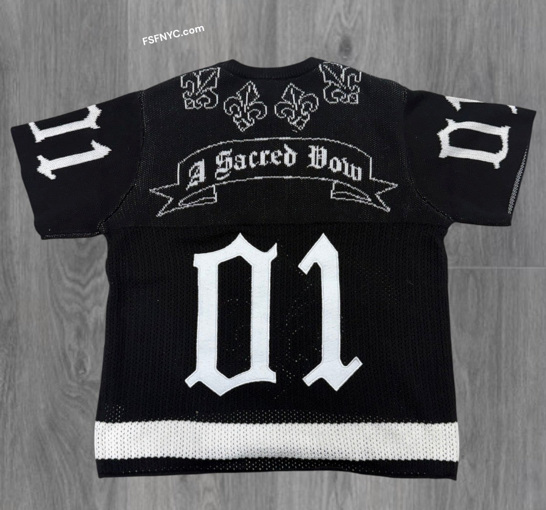 FR - Sacred Vow knitted Top - Black - 1006