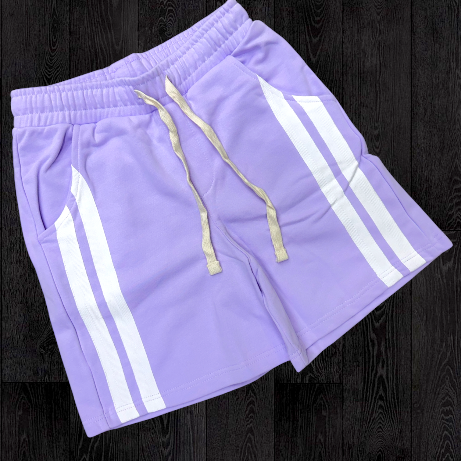 Narr - Stripe Sweat Shorts - Lavender