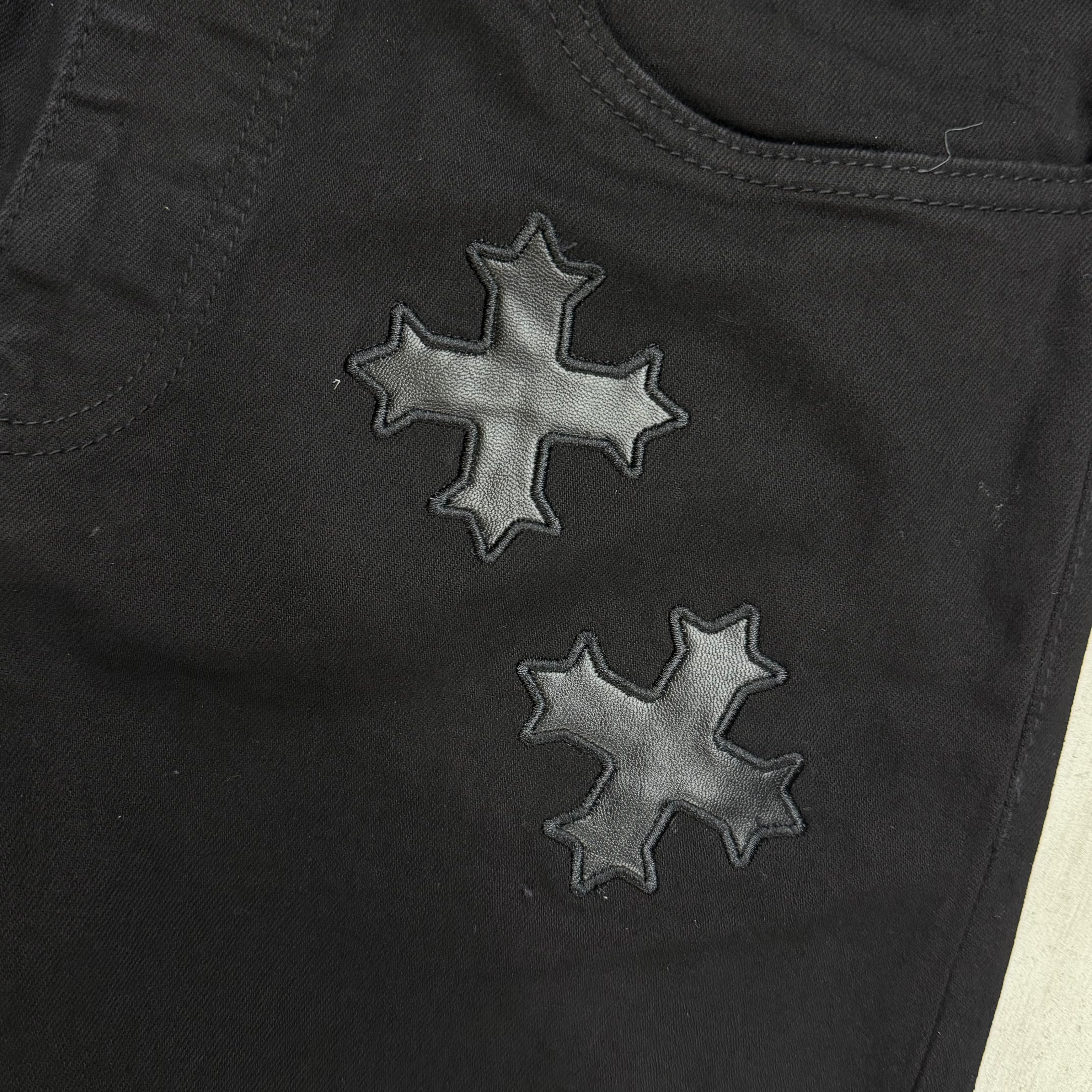 SYP - Flare Patch Denim - Jet Black 2344