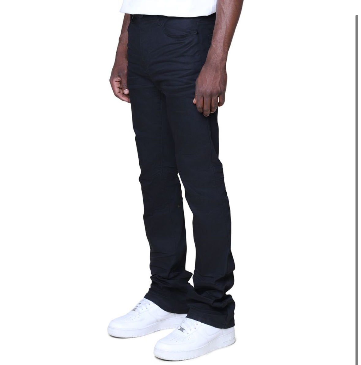 Rise - Flare Clean Denim - Jet Black - JP25620