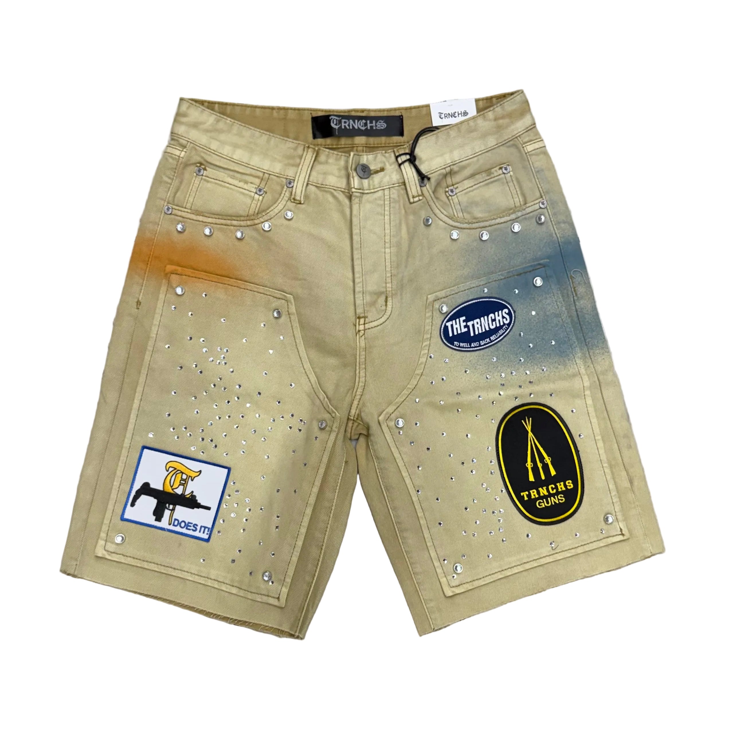 Trnchs - Operator Shorts - Khaki Wash - 0008