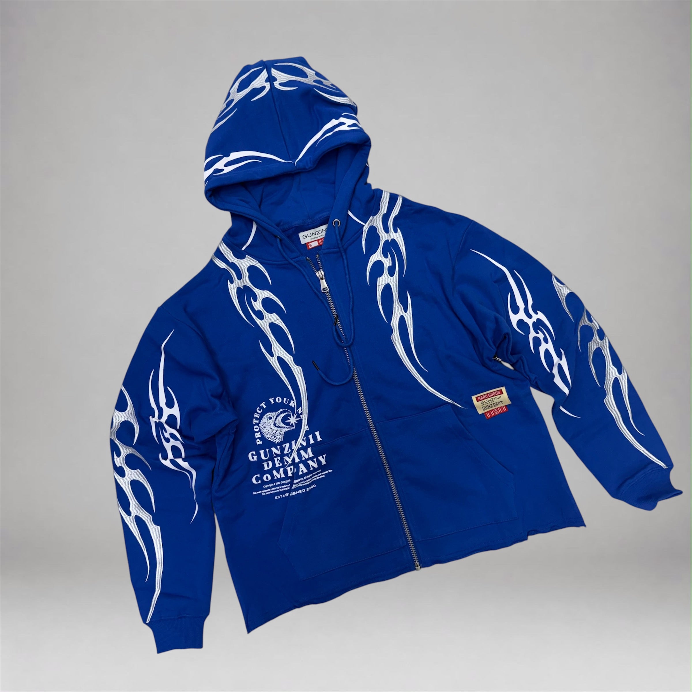 Gunzini - Lit up Swords Hoodie - Royal 875