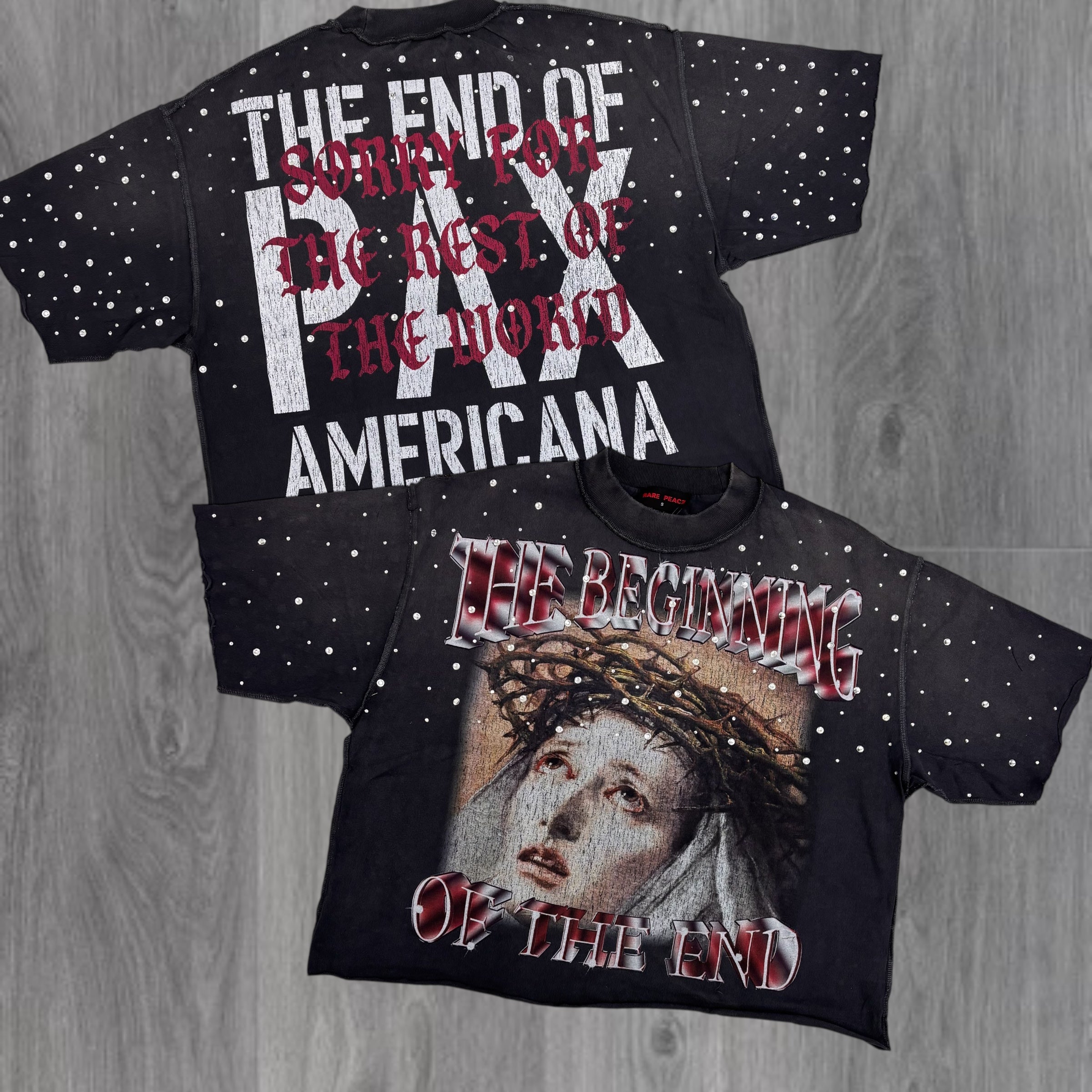 RARE PEACE - Sorry World Tee - DK.Grey - 5060 z