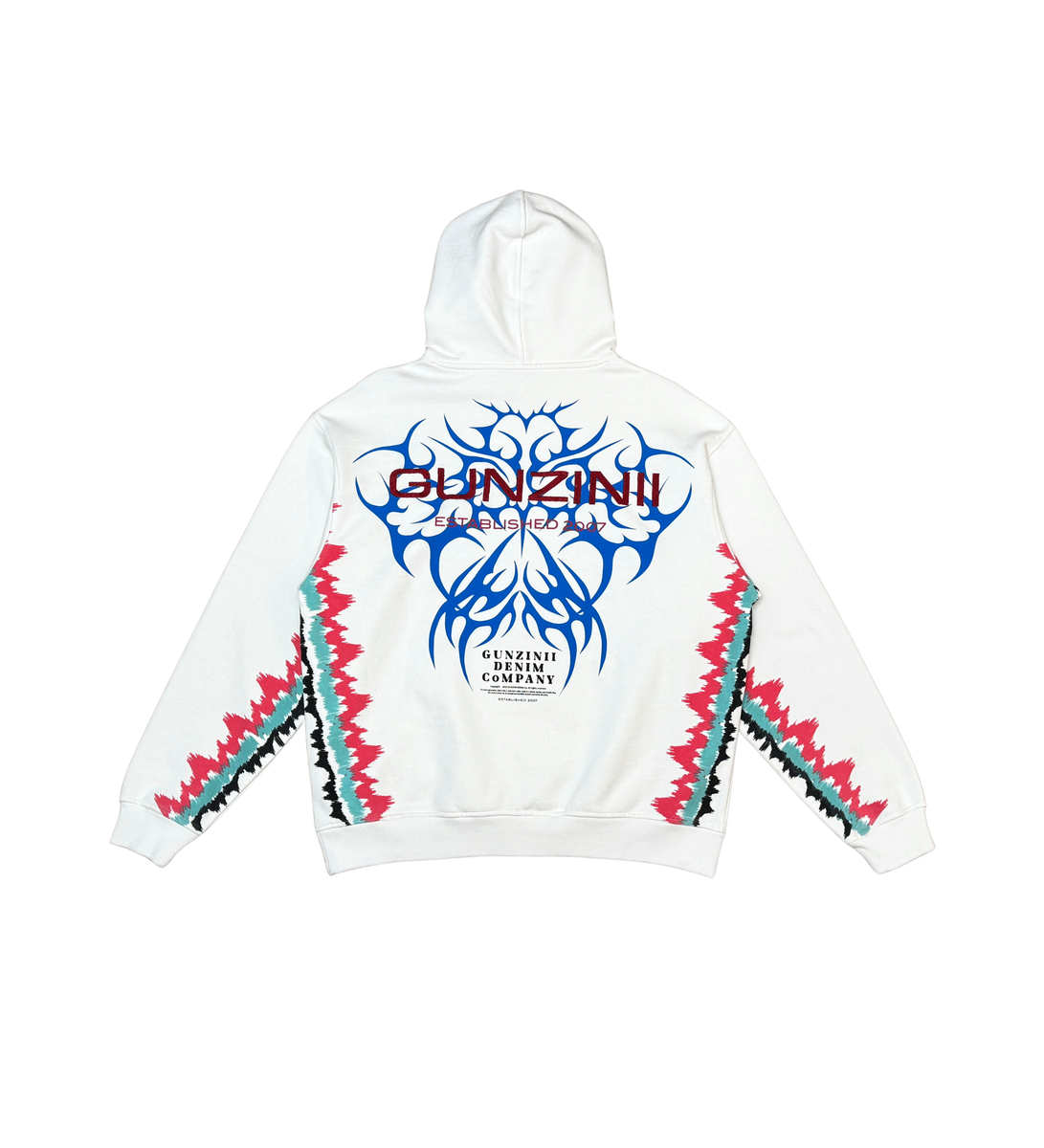 Gunzinii - Multi Graphic Hoodie - White - GZ576