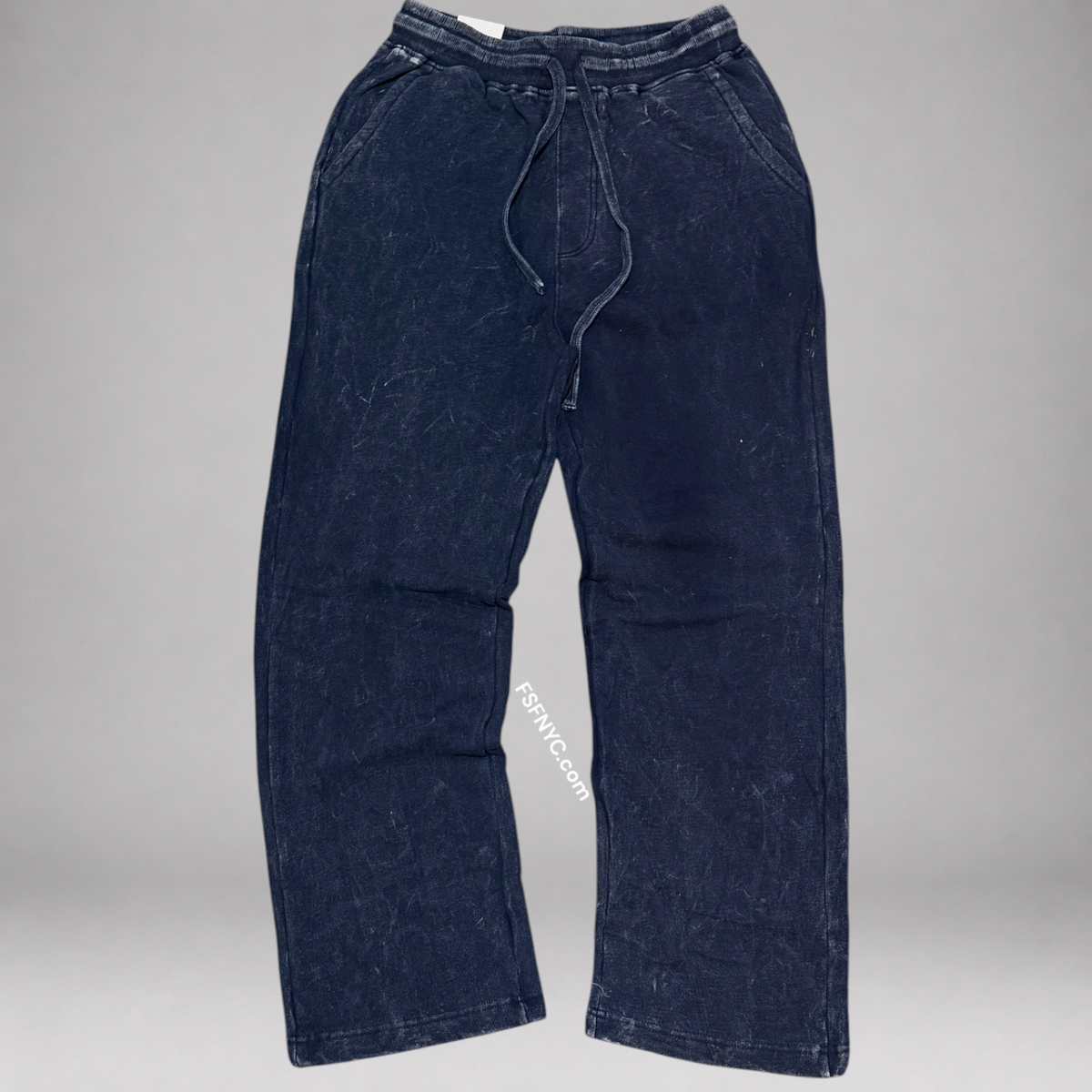 Rebel - Acid Wash Sweat Pants - indigo - 420