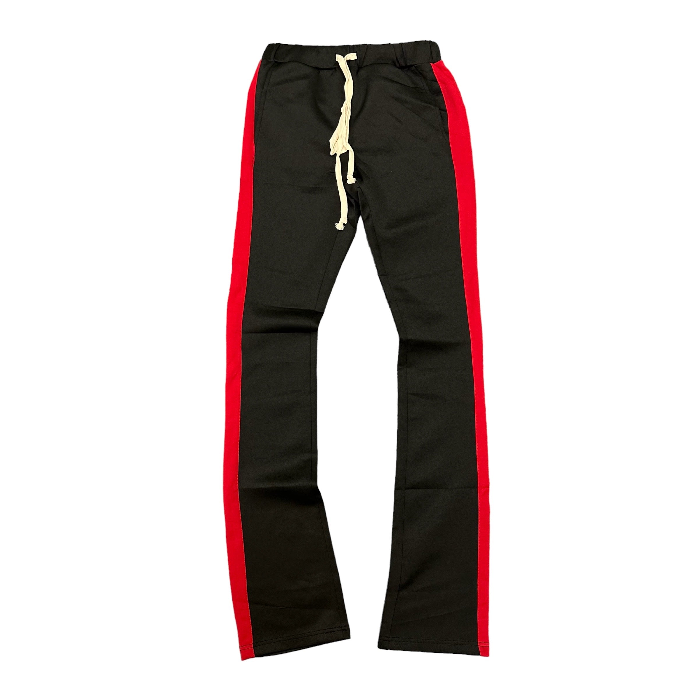 Ckel Stacked Track Pants Black Red 555