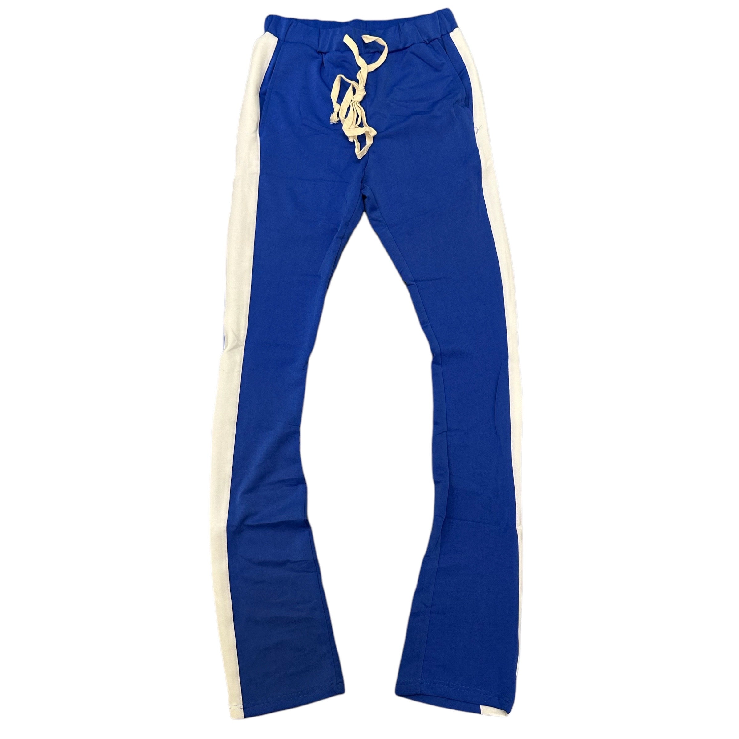 Ckel Stacked Track Pants Royal White 555