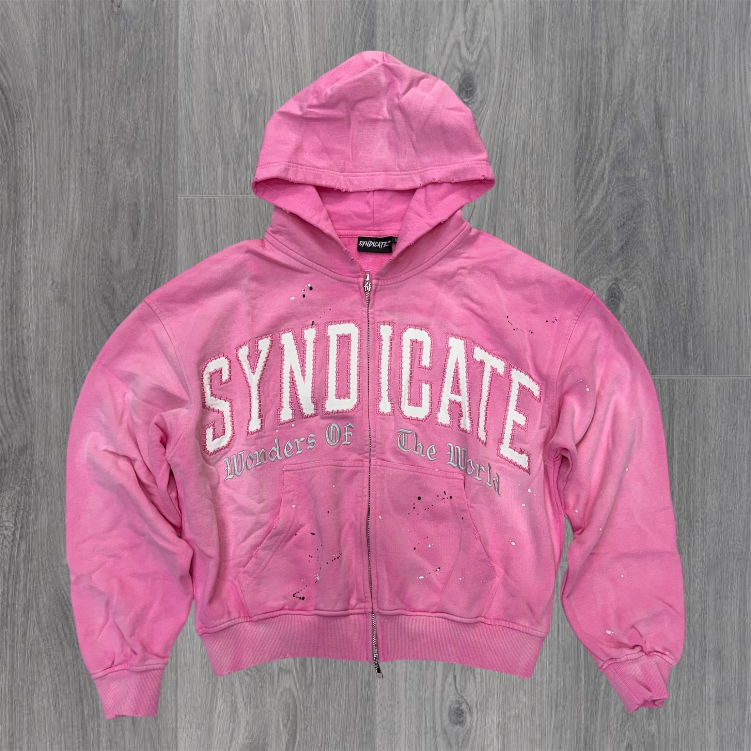 SYN - WONDER Zip up Hoodie - Pink Wash - SYNH7