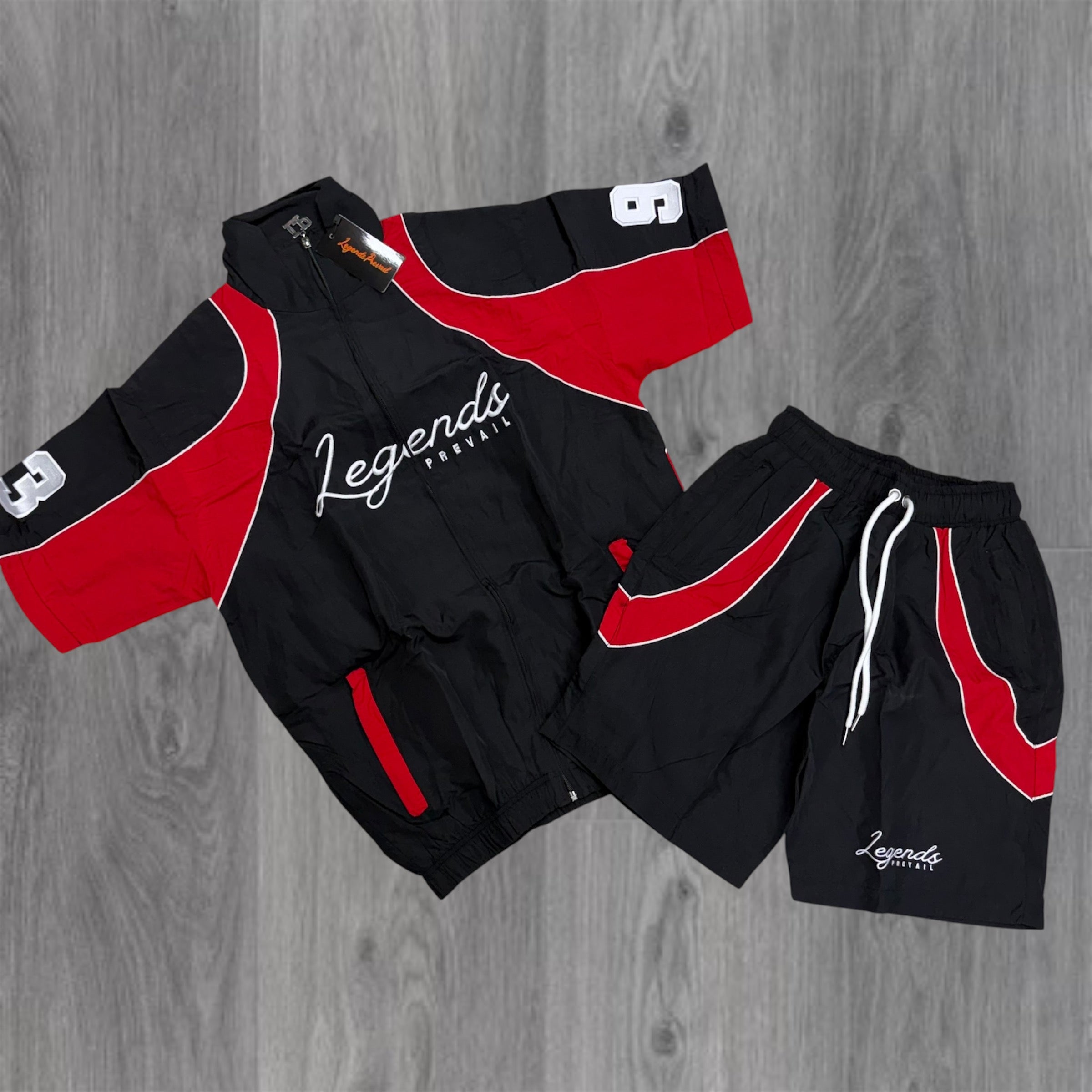 Prevail - LP Windbreaker Set - Black/Red