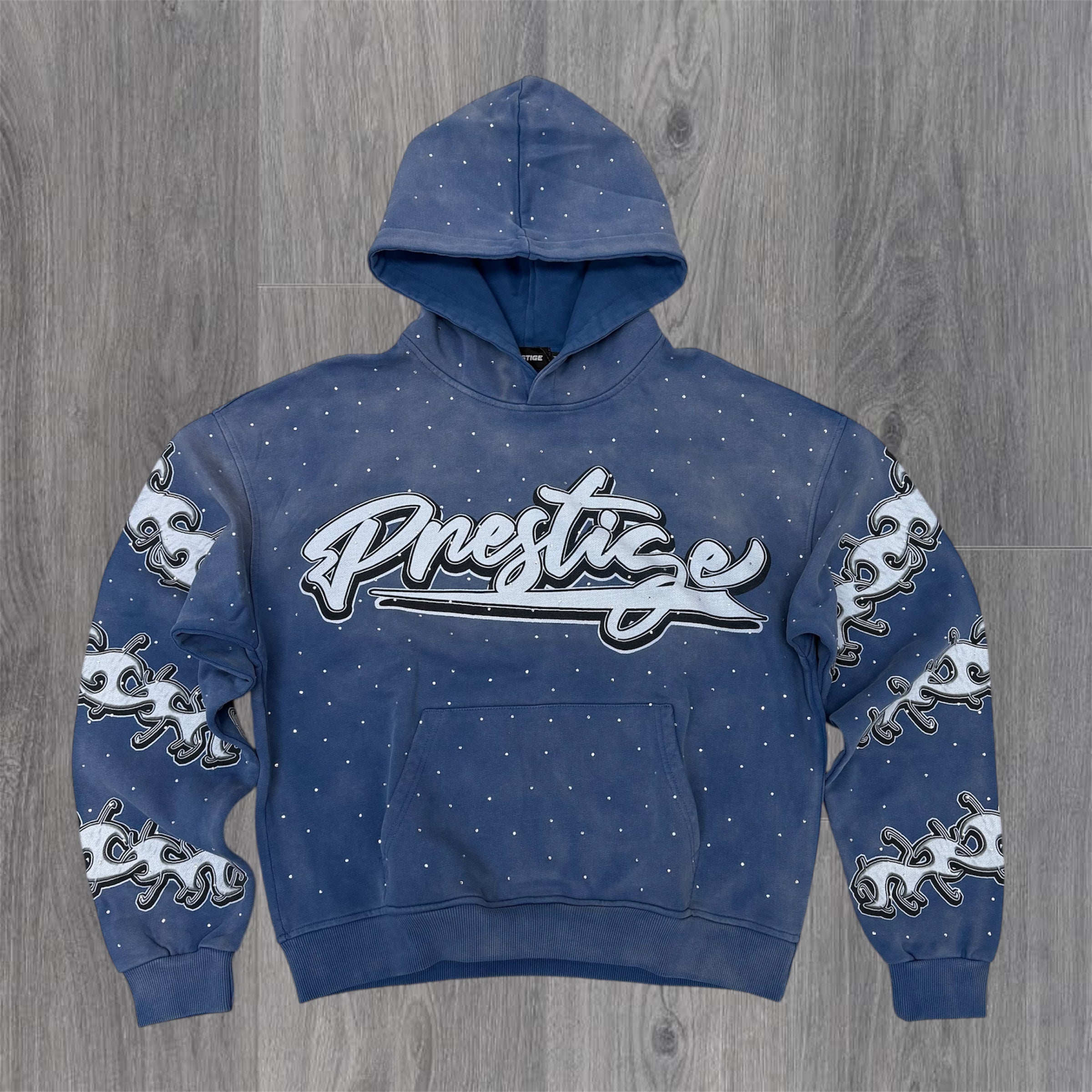 Prestige - Flames Hoodie - Blue (Runs small, Go up 1 size)