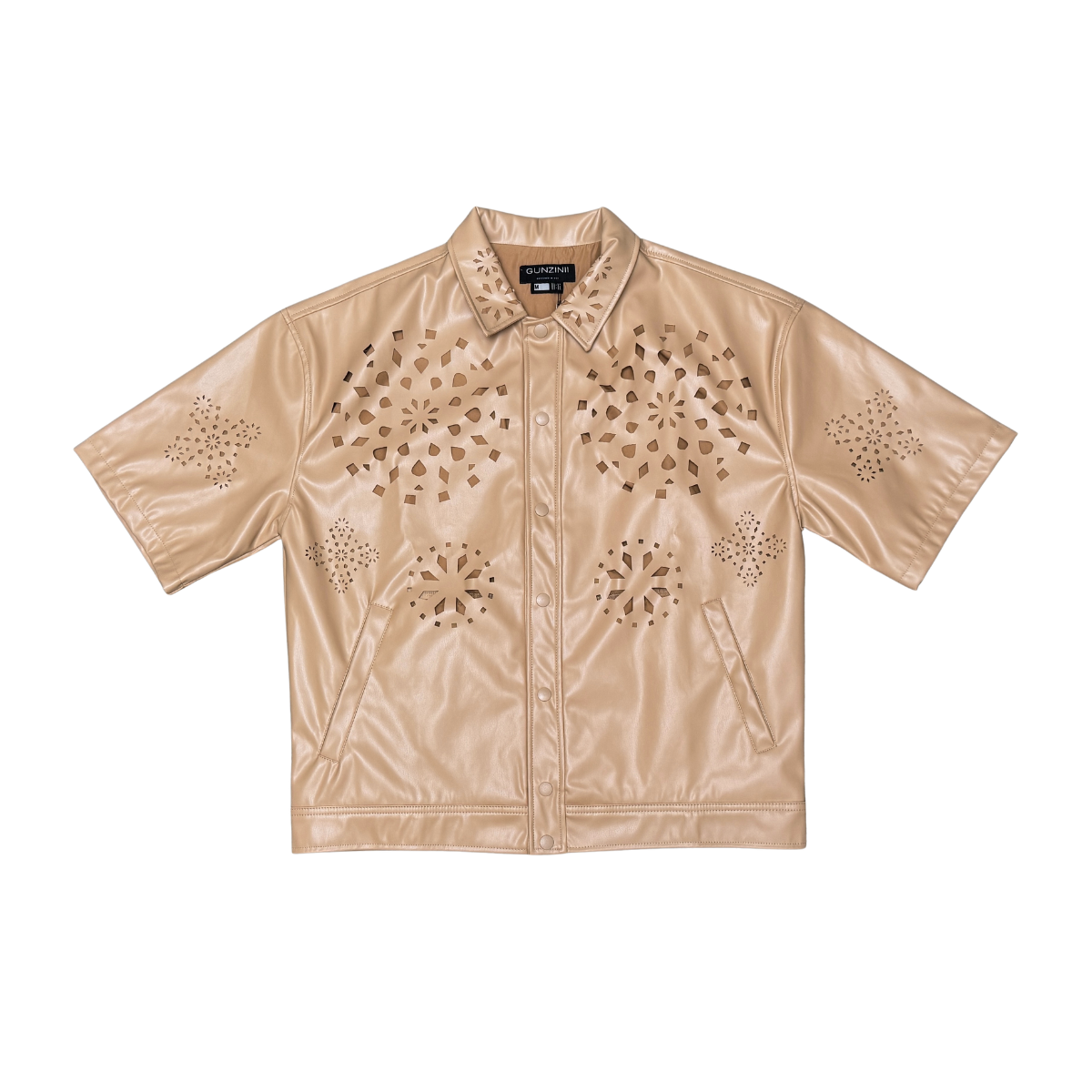 Gunzini - Stacked PU Leather Set - Champane- Gz1047 Gz1046