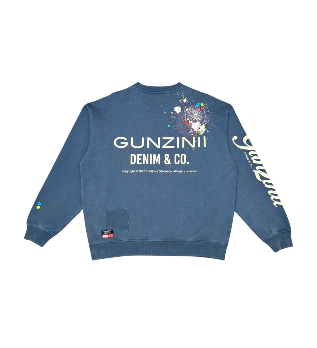 Gunzinii - Splatter Crew Sweatshirt - Moonlit - GZ503