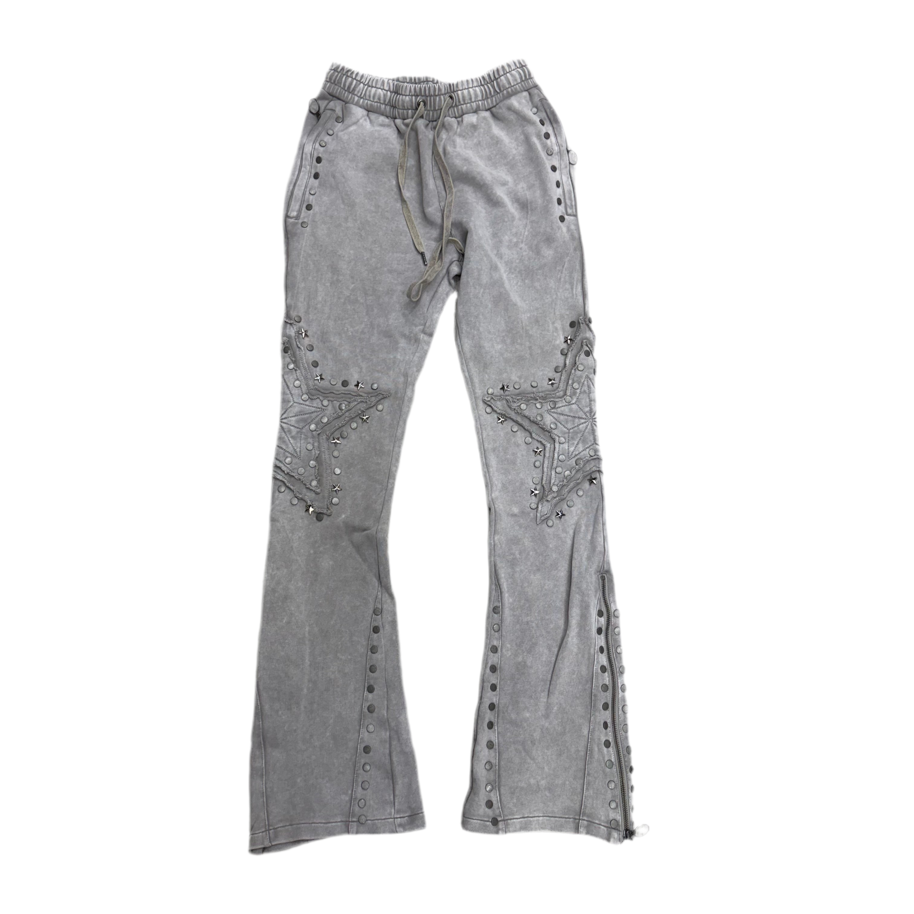 Gunzinii - Star Stacked Sweatpants - Grey