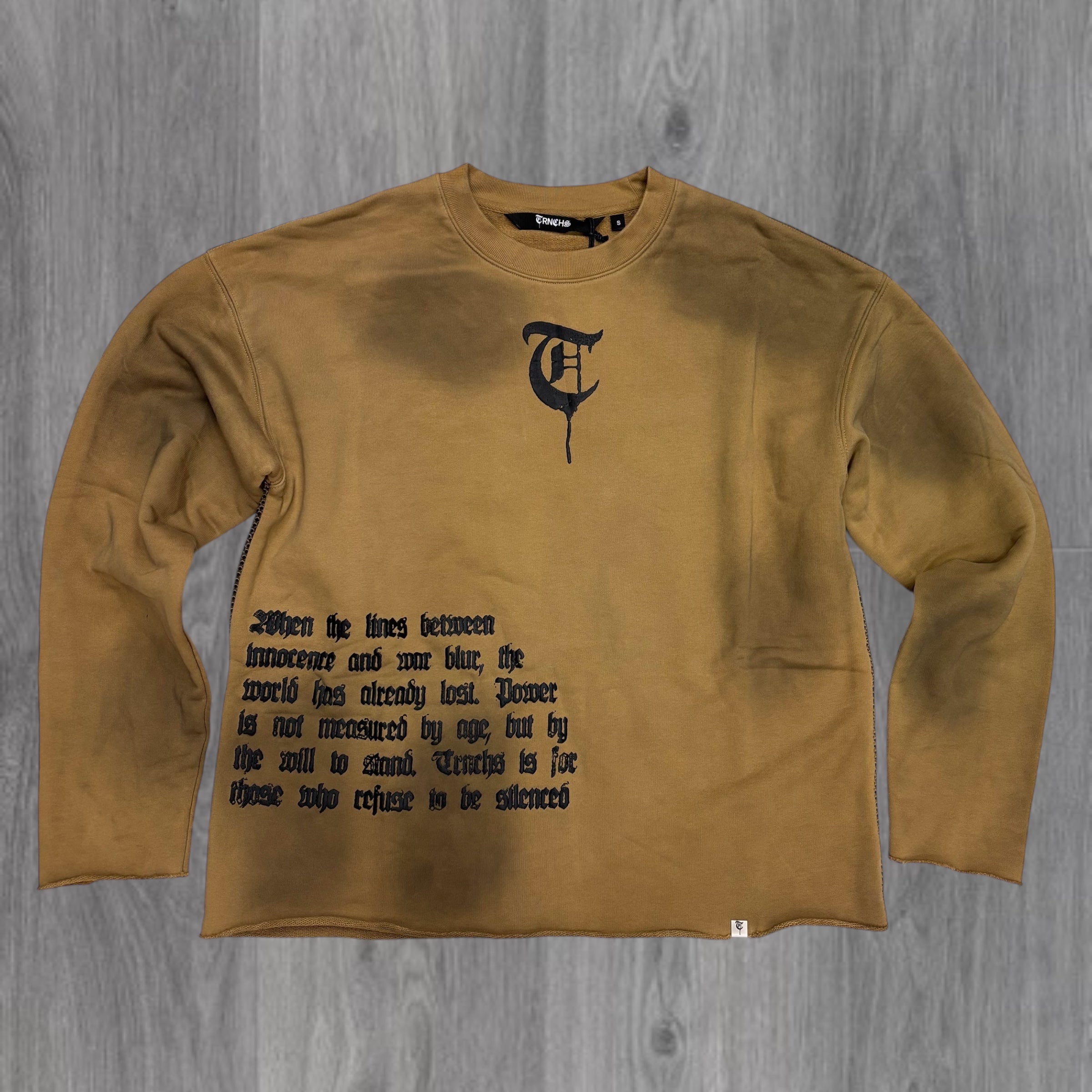 TRNCHS - REFUSE SILENCE Crewneck - KHKI - 08