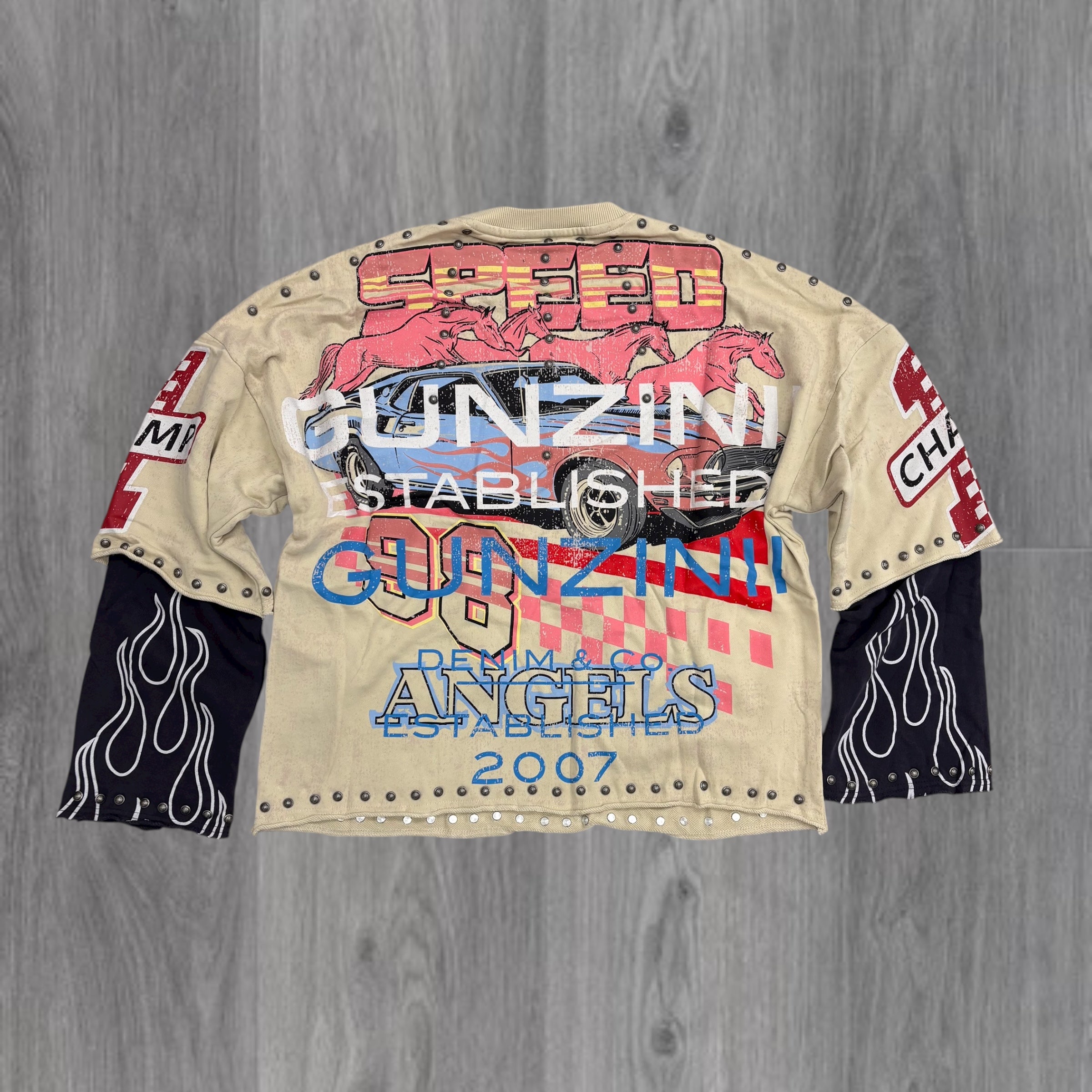 Gunzini - GRAND PRIX L/S Tee - SAND - Gz827