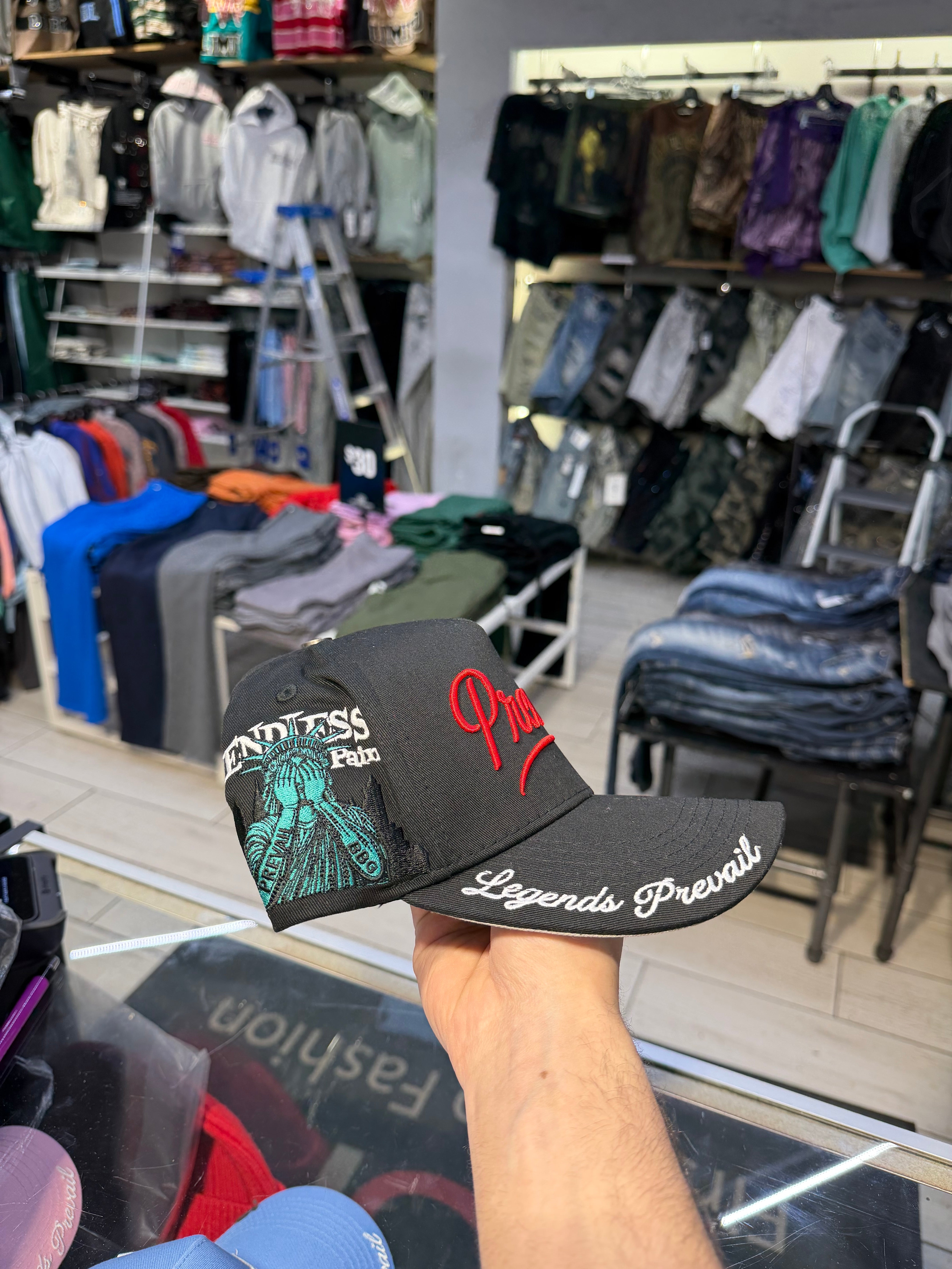 Prevail - Patch Trucker Hat - Black/Red