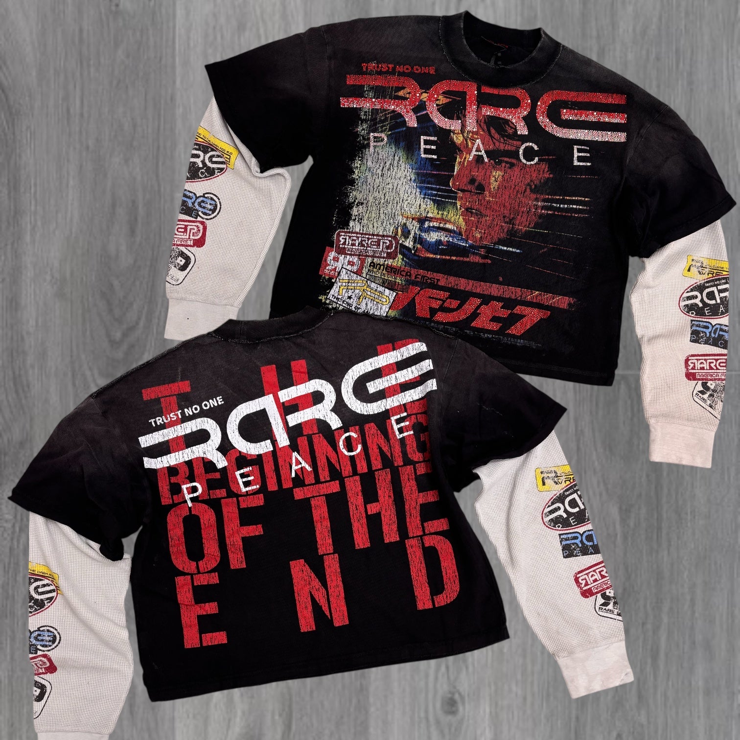 RARE PEACE - Beginning L/S Tee - BLK - 5069 z