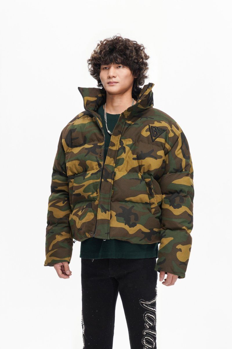 Valabasas - Bomber Puffer Camo Jacket - Army - 1005
