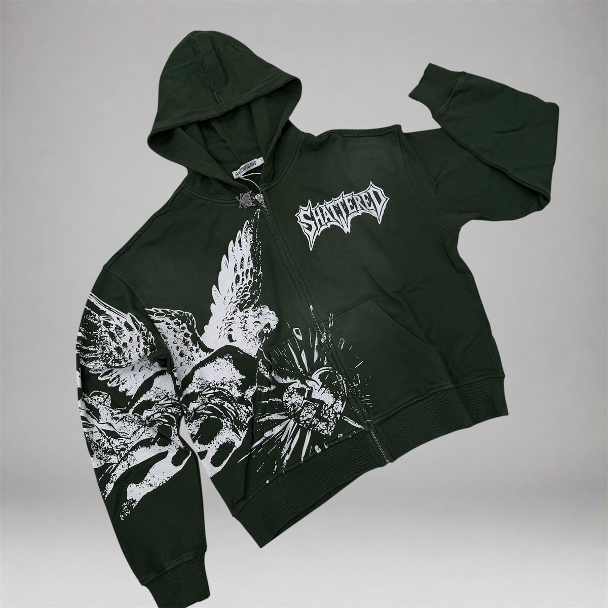 Shattered - Feelings Zip Hoodie - Olive