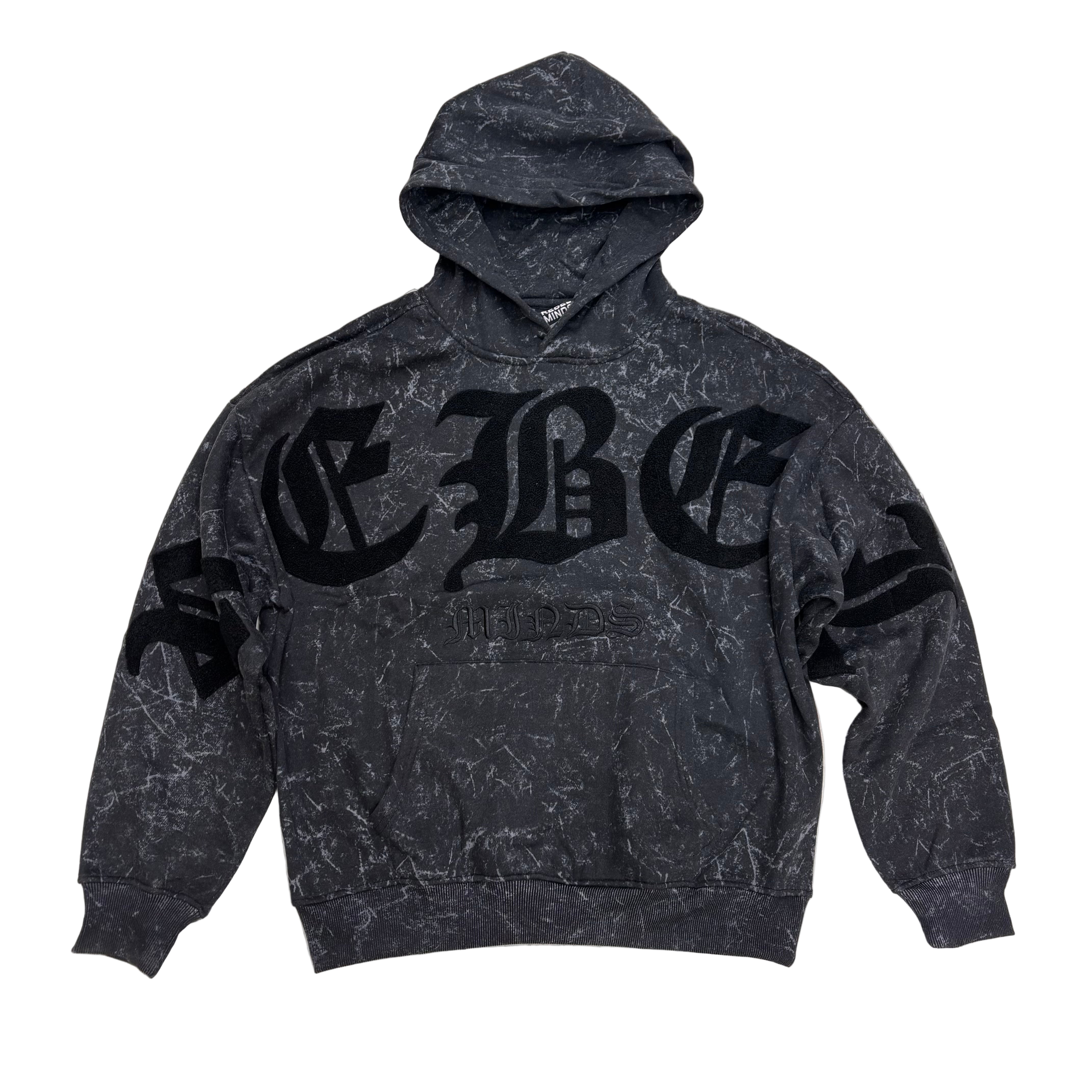 REBEL - Chenille Hoodie - Black Acid - 312