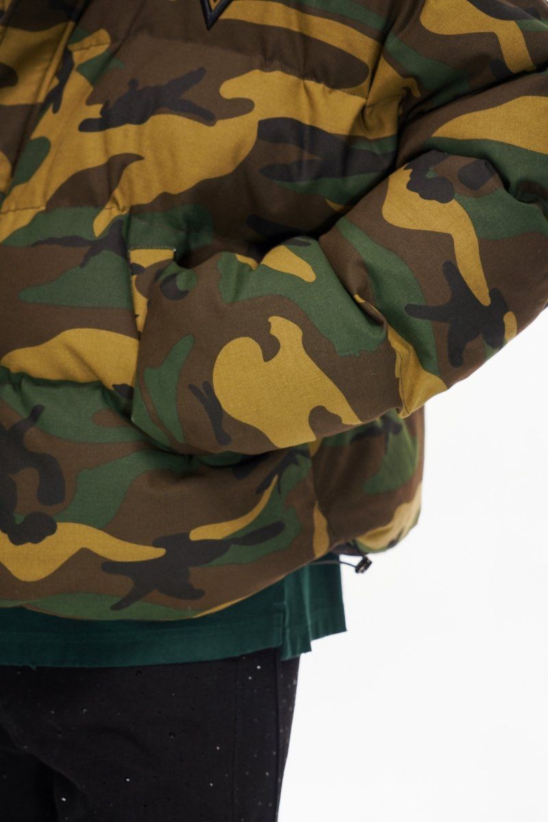 Valabasas - Bomber Puffer Camo Jacket - Army - 1005