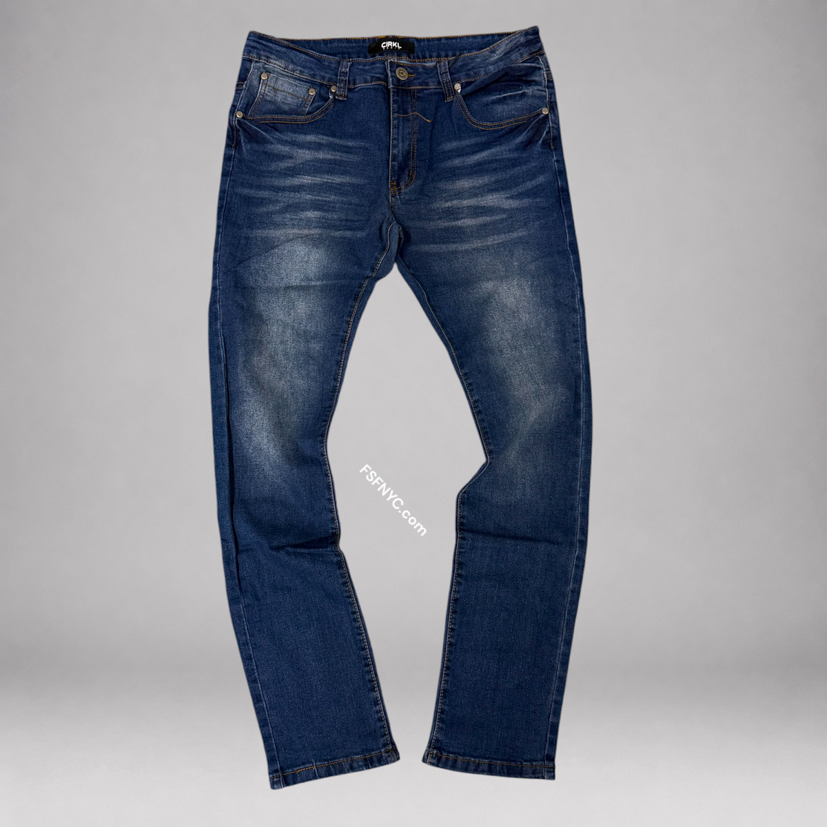 CIRKL - Plain Skinny Fit Jeans - DK Blue