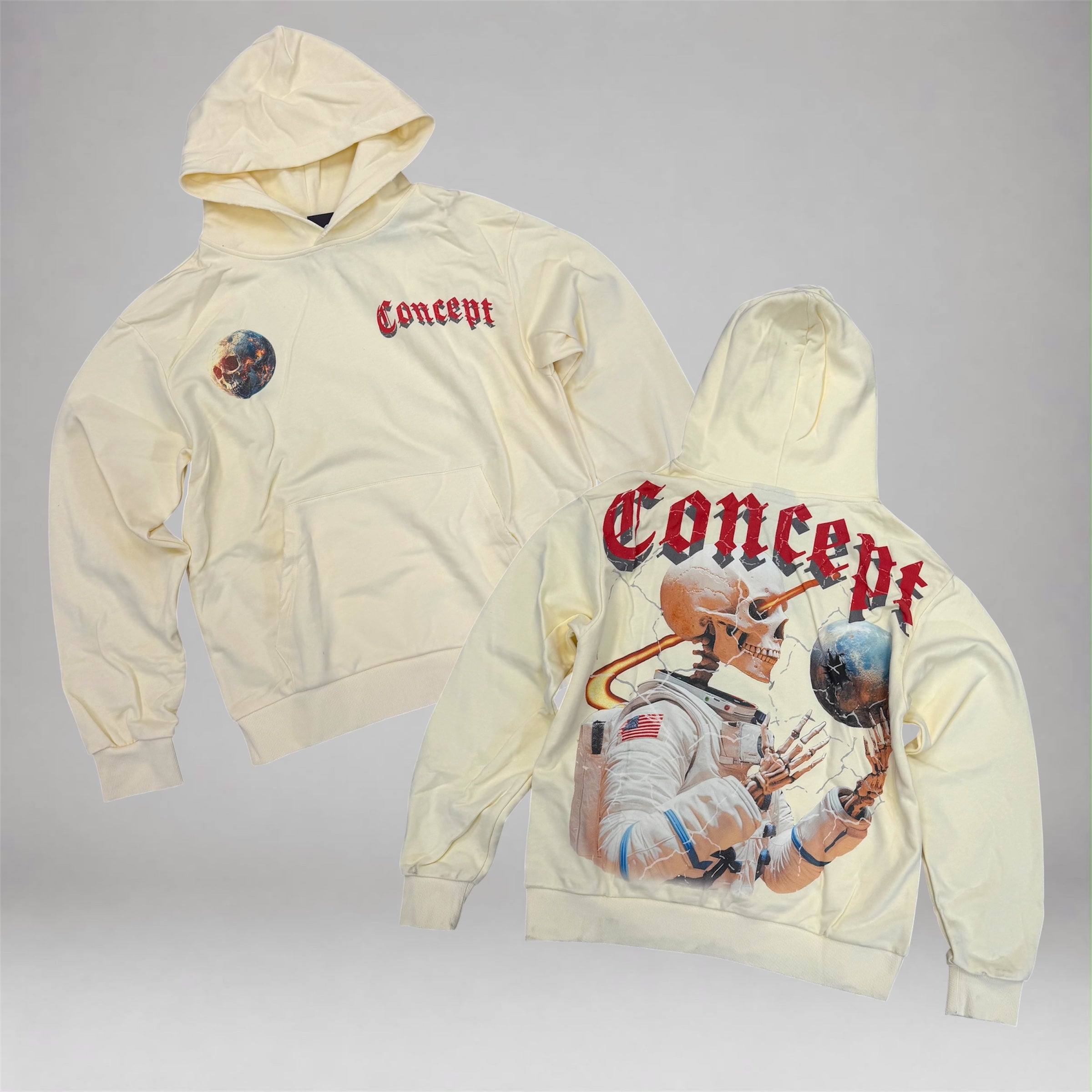 Con - Astronaut Space Hoodie - Cream 002
