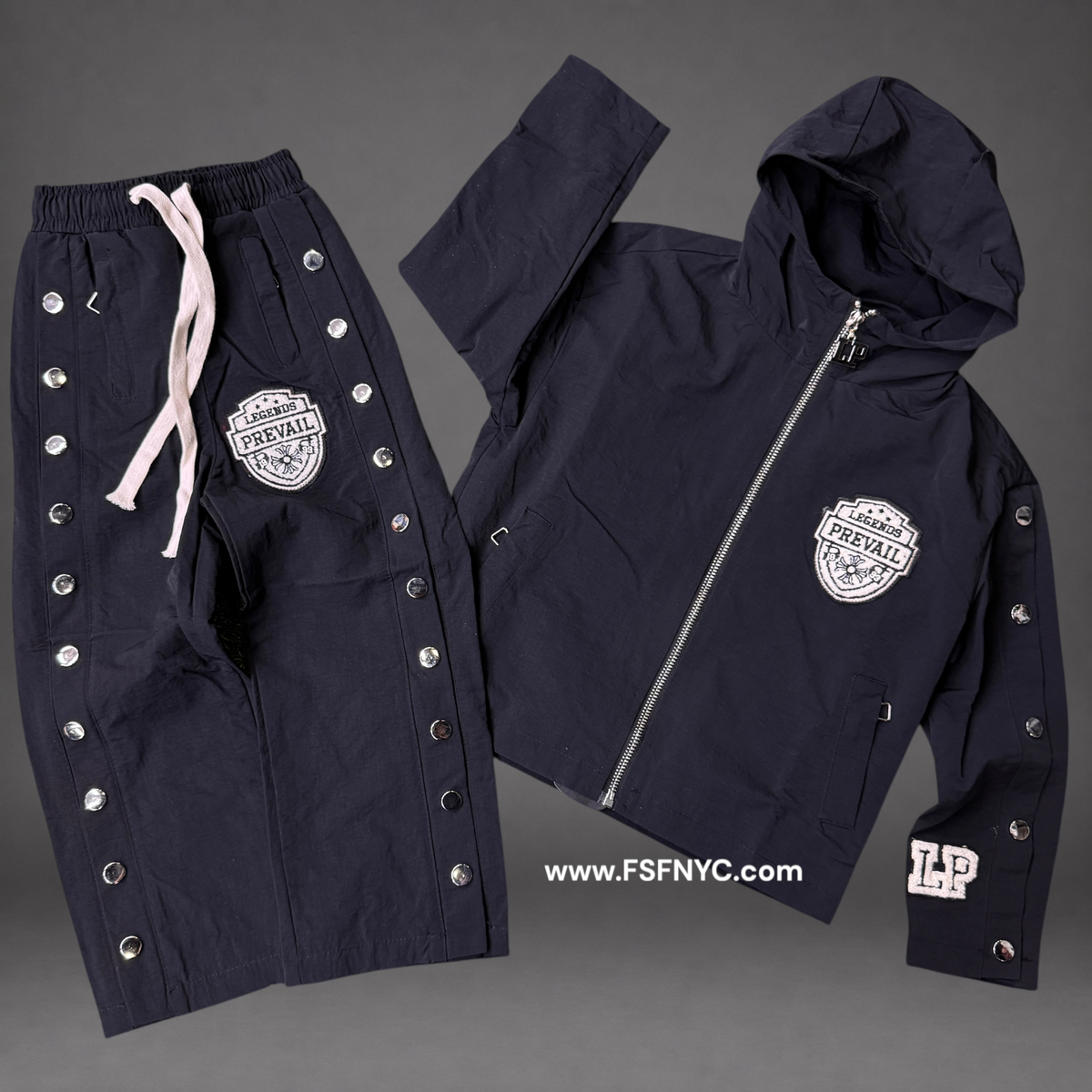 Prevail Kids - Patch Windbreaker Set - Black