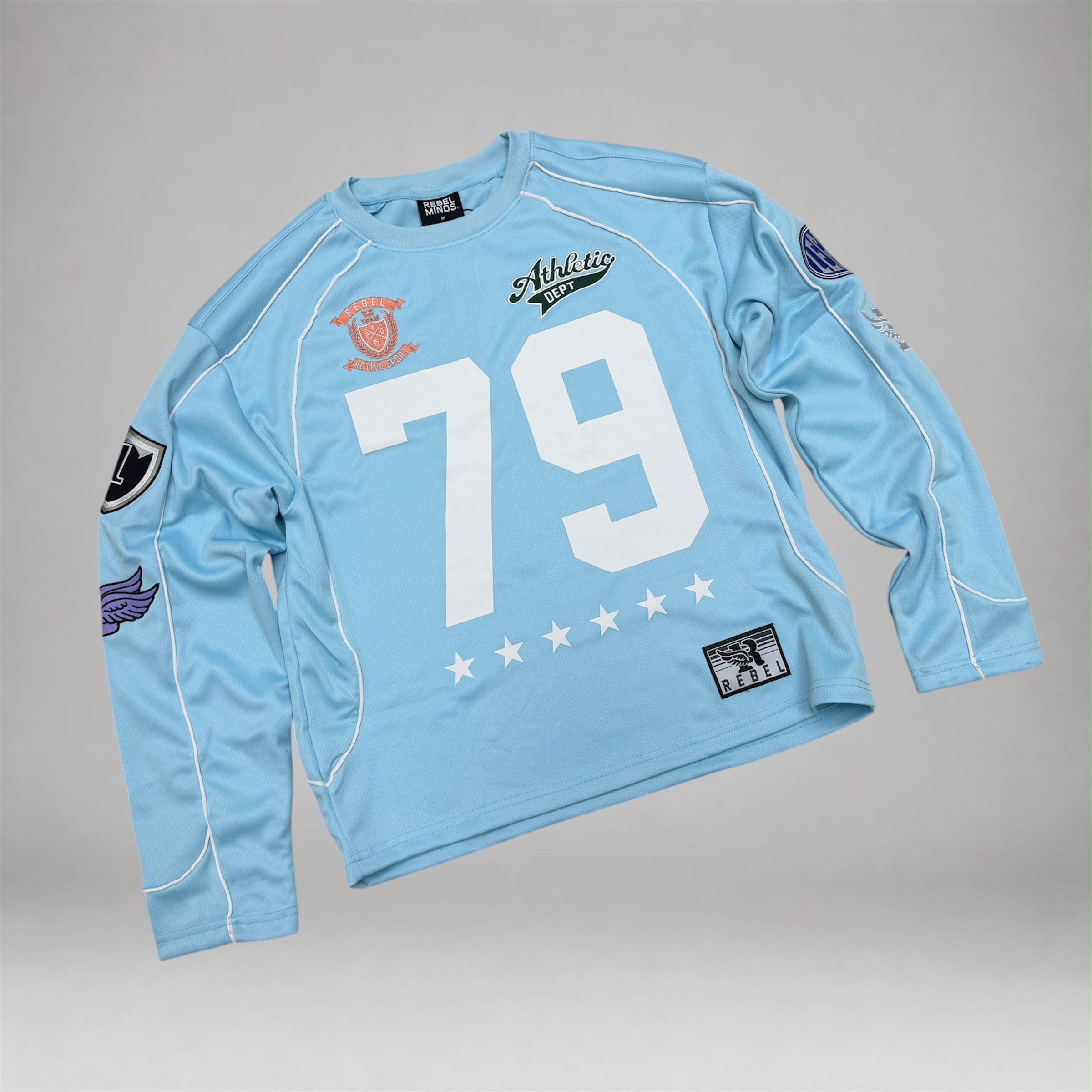 Rebel - Motorsport Long sleeve Jersey- Lt Blue 213