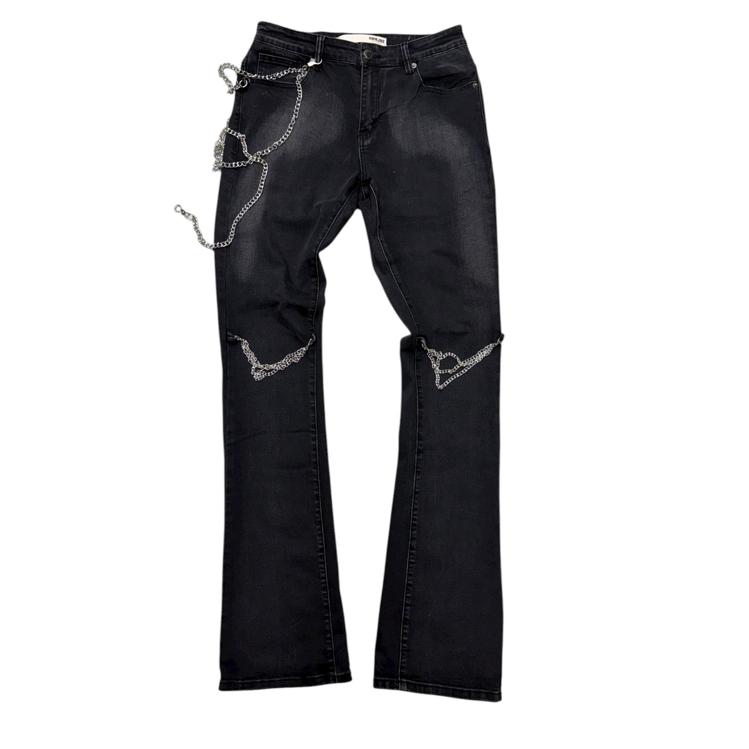 AR - Stacked Clean w/ Chains Denim - Black
