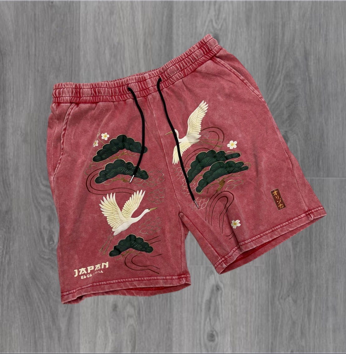 TT Ying Yang Sweat Shorts - Red