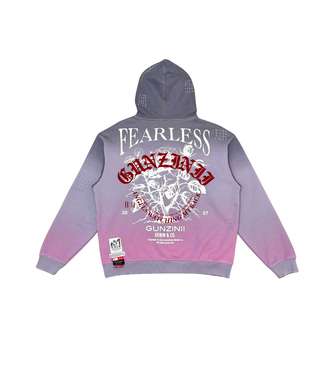 Gunzinii - Fearless Zip Hoodie - D.Purple - GZ538
