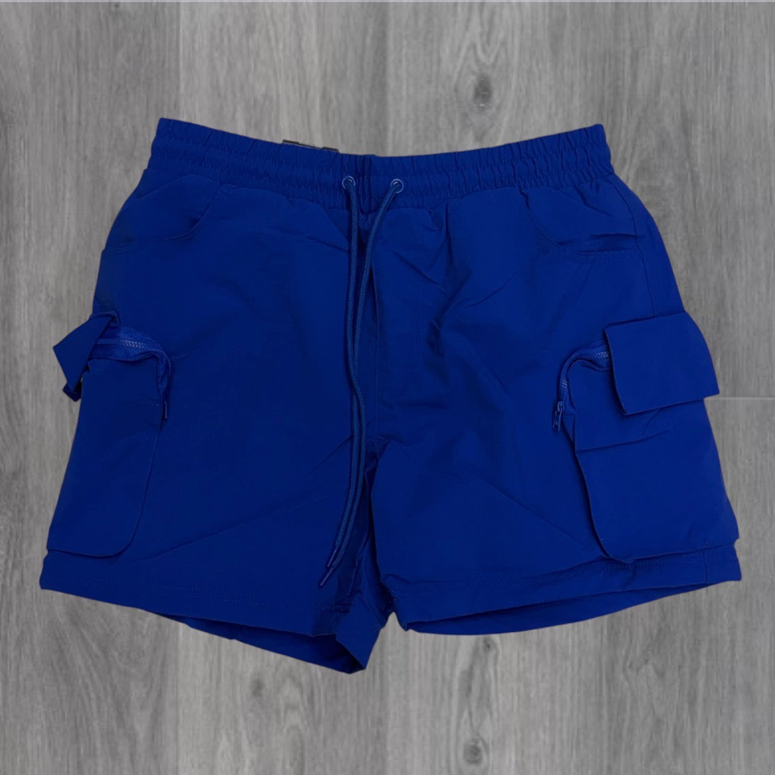 Rebel - Utility Nylon Shorts - Navy - 911